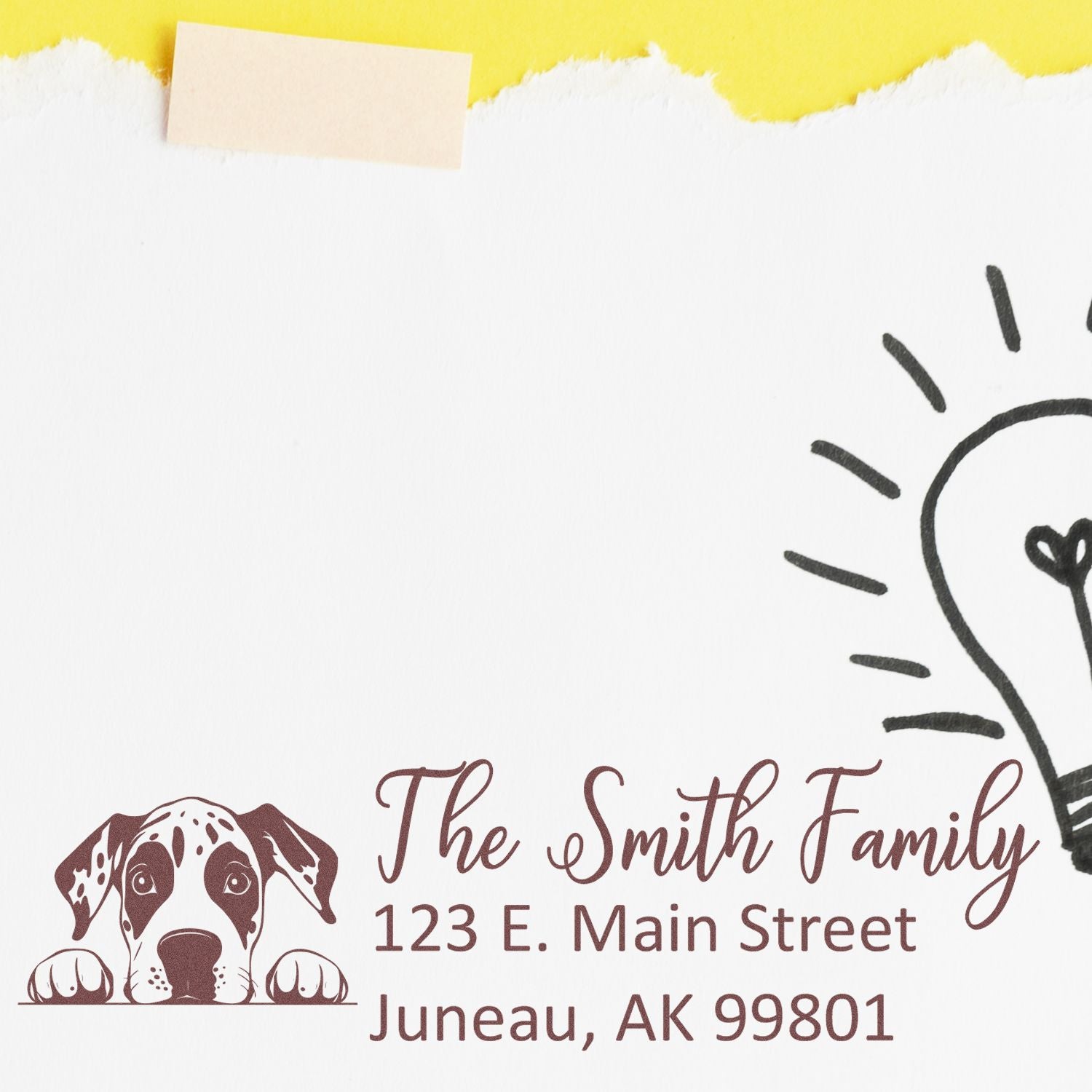 Great Pyrenees Customized Address Stamp