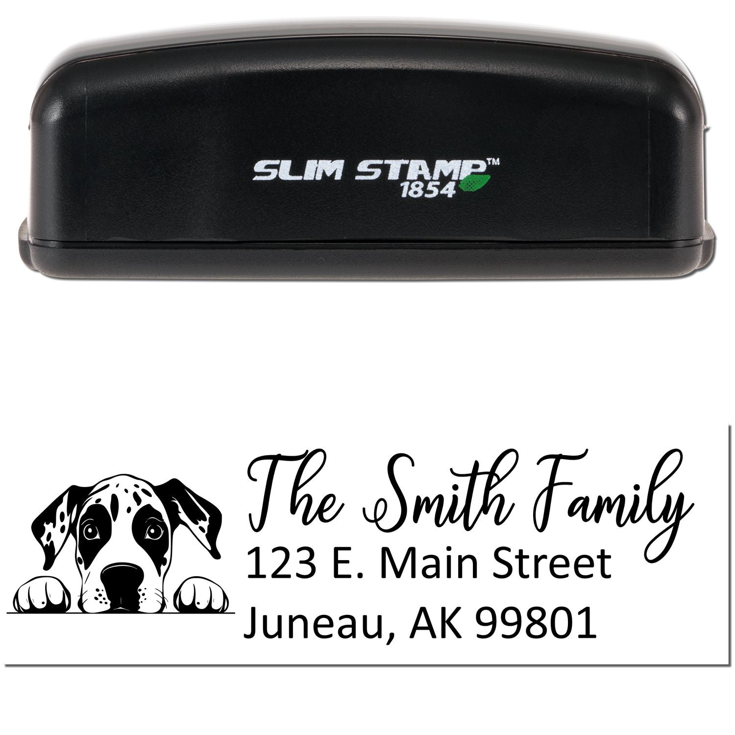 Slim Great Pyrenees Dog Mail Address Stamp