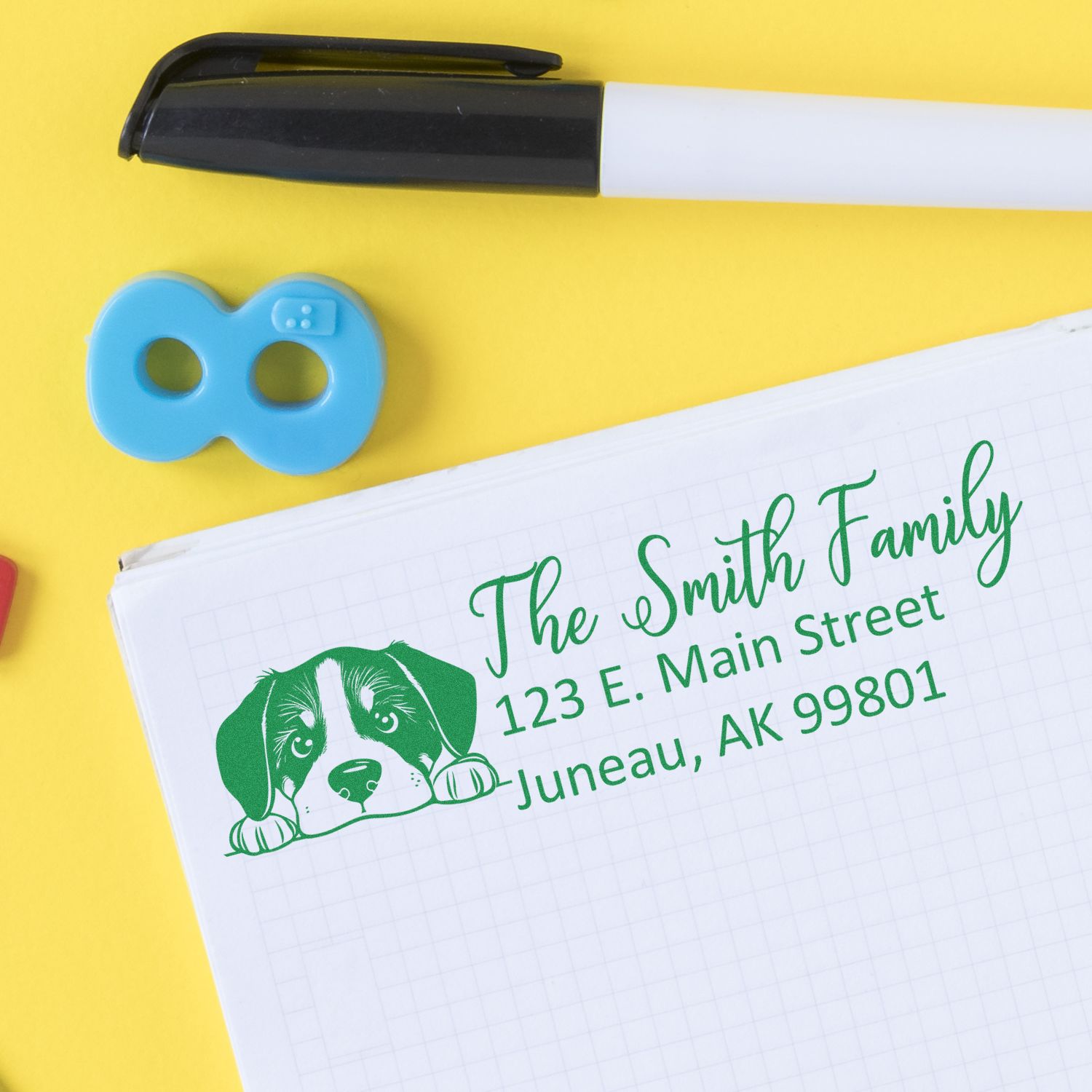 Customized Greater Swiss Mountain Dog Self-Inking Home Address Stamp