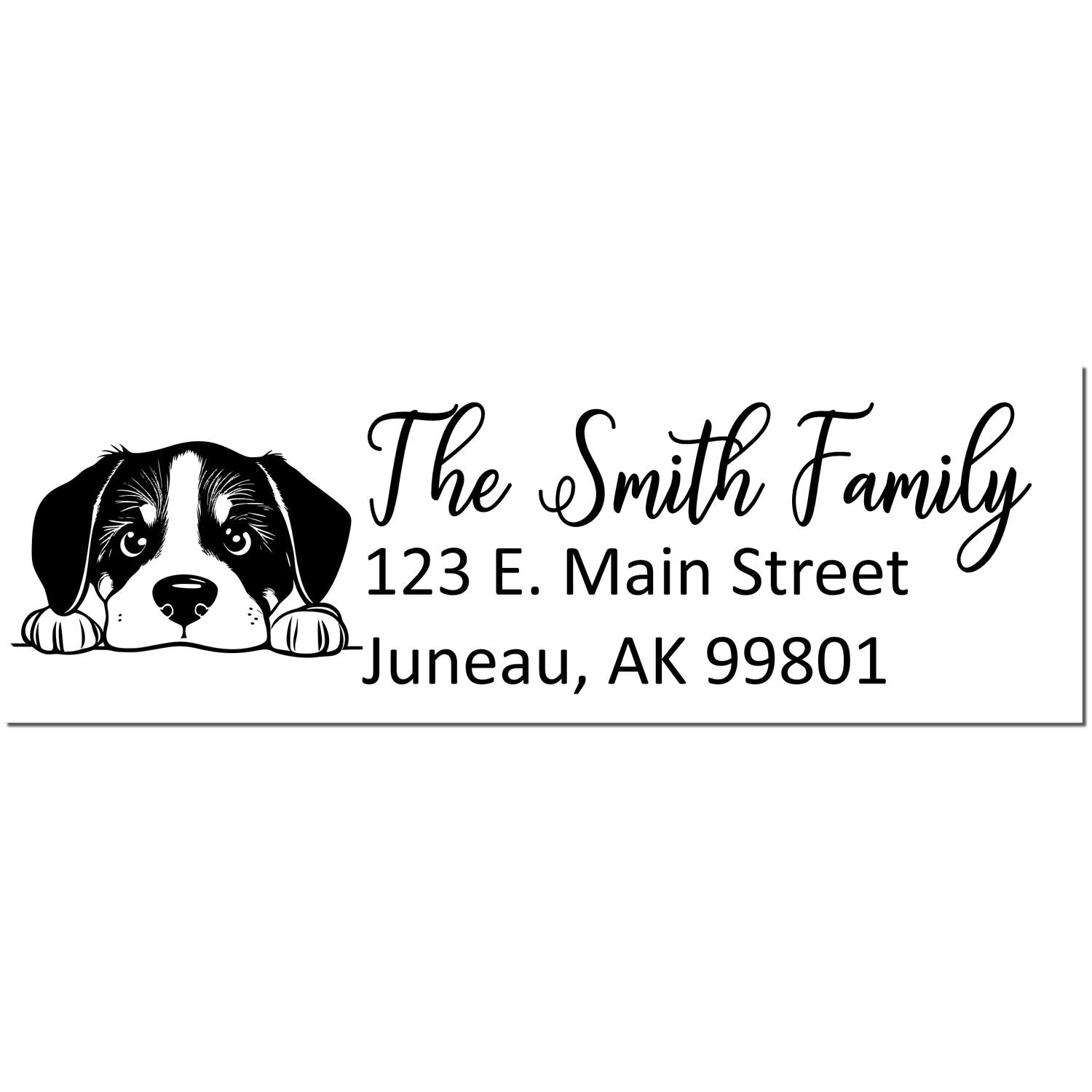 Greater Swiss Mountain Dog Customized Address Stamp