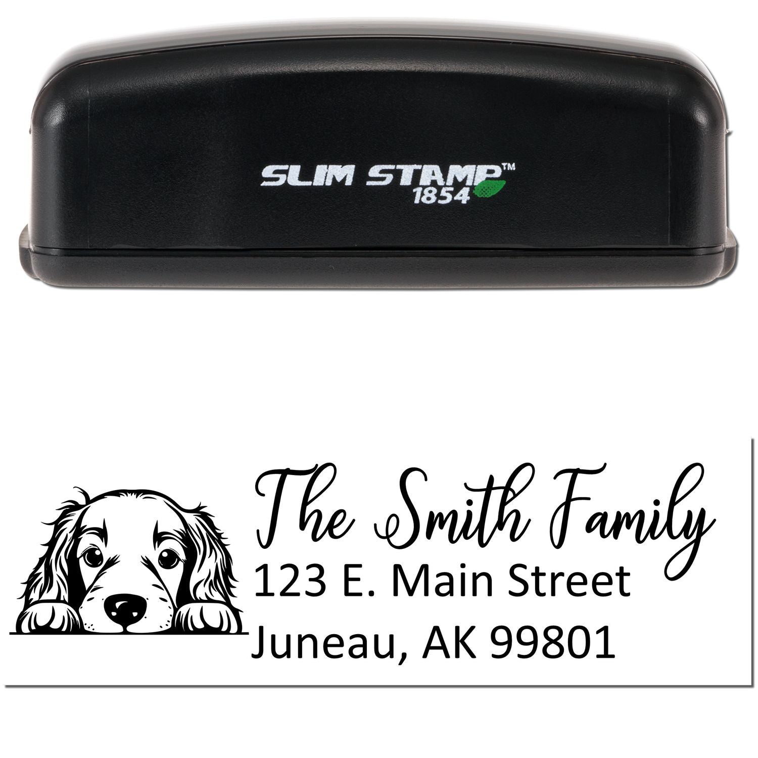 Slim Irish Setter Dog Mail Address Stamp