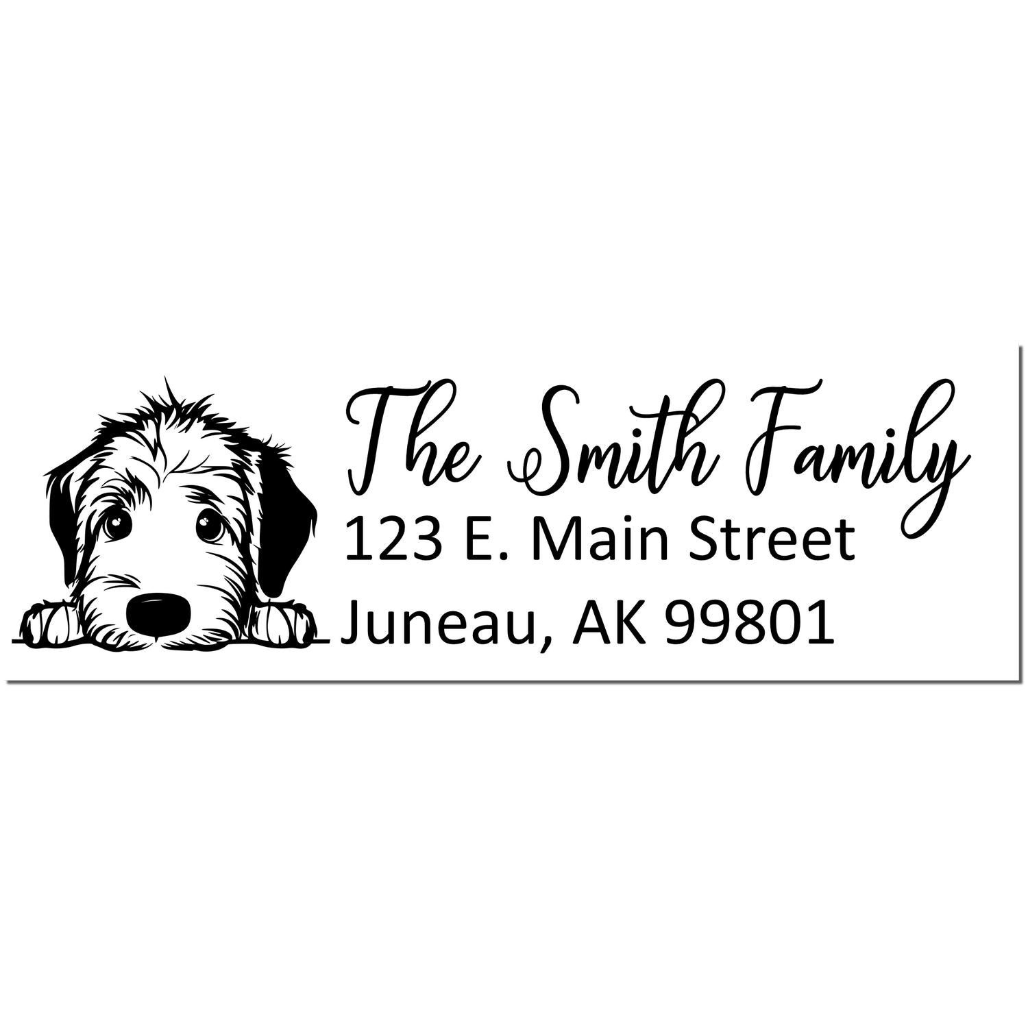 Customized Irish Wolfhound Self-Inking Home Address Stamp