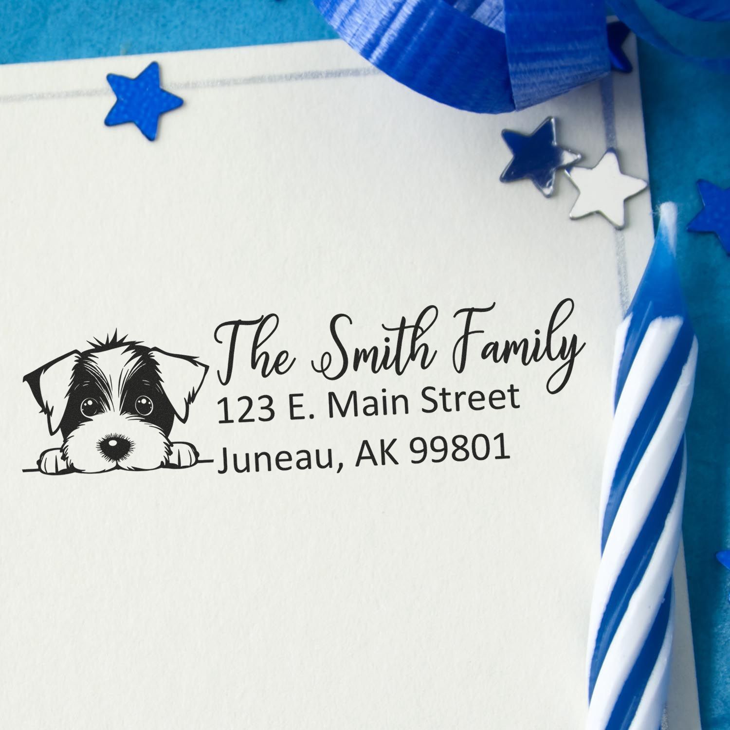 Jack Russell Pre-Inked Home Address Stamp