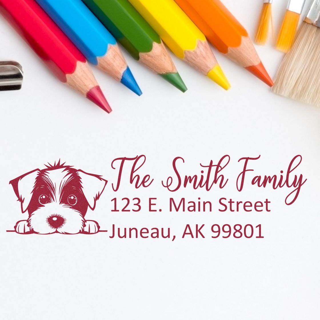 Jack Russell Customized Address Stamp