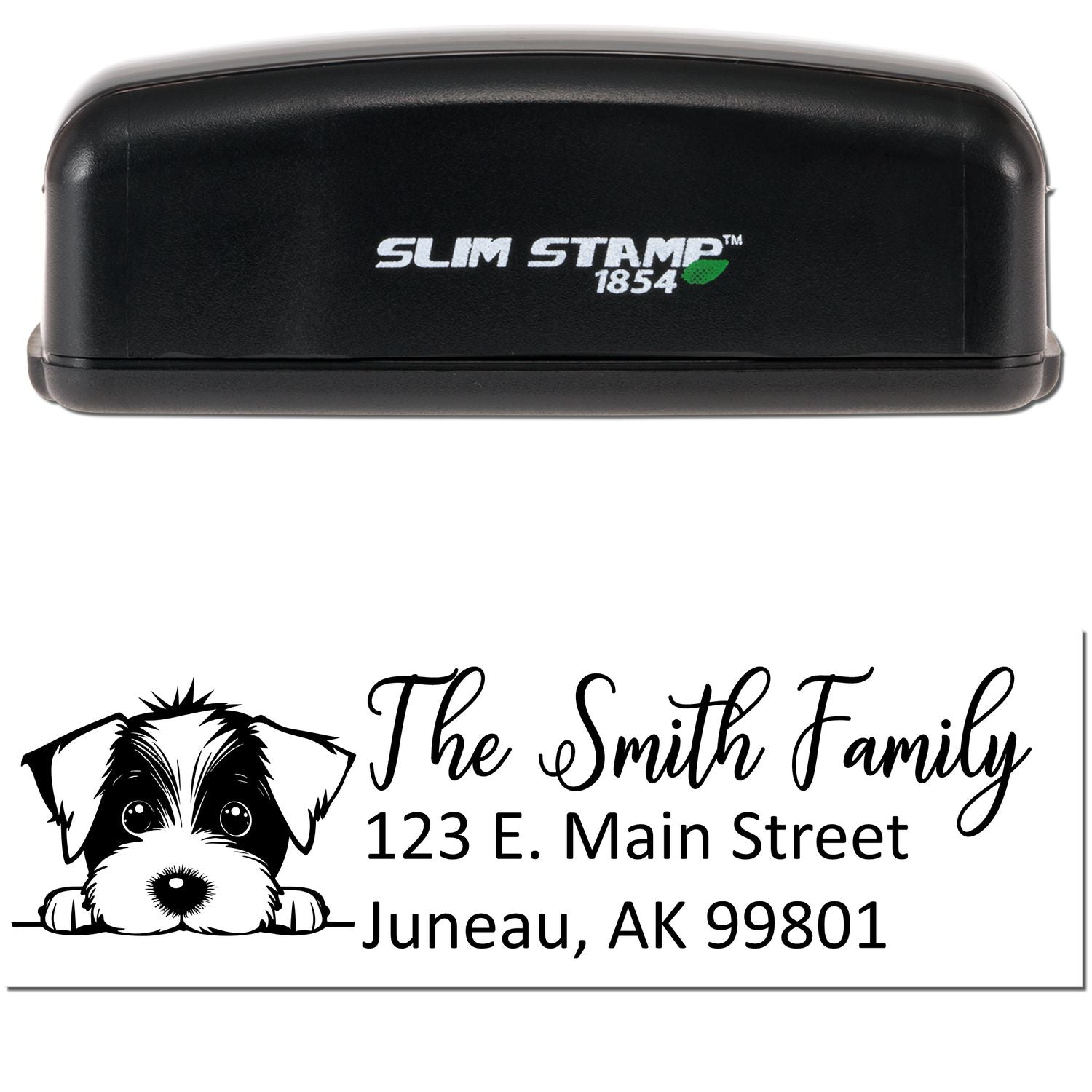 Slim Jack Russell Dog Mail Address Stamp