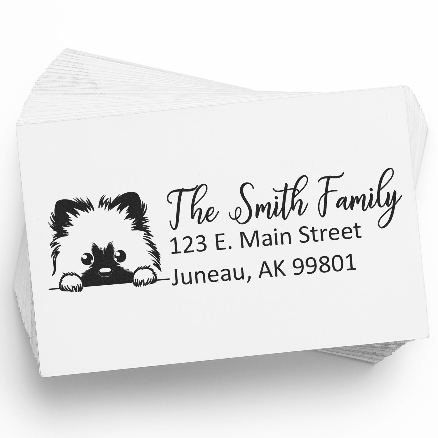 Keeshond Customized Address Stamp