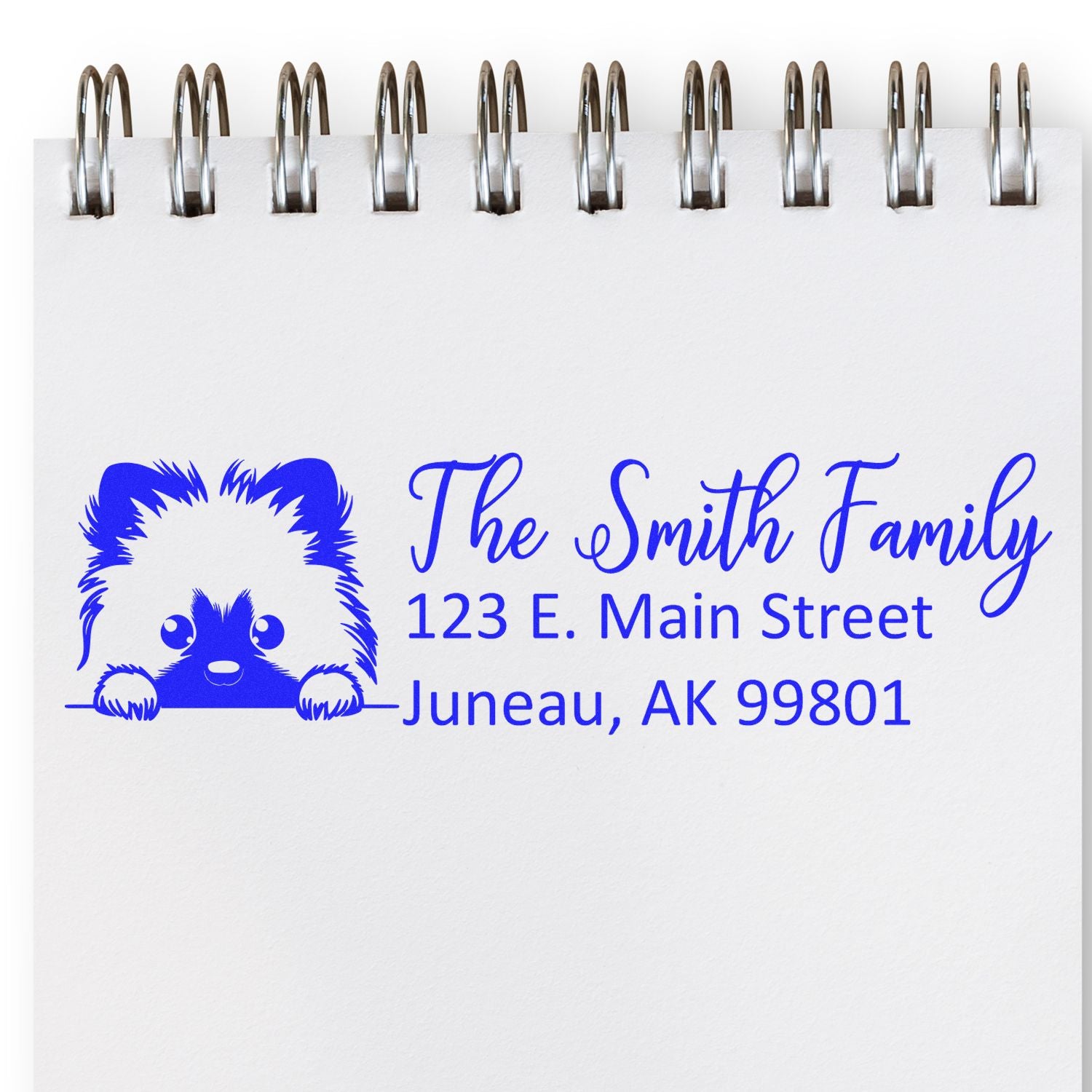 Keeshond Customized Address Stamp