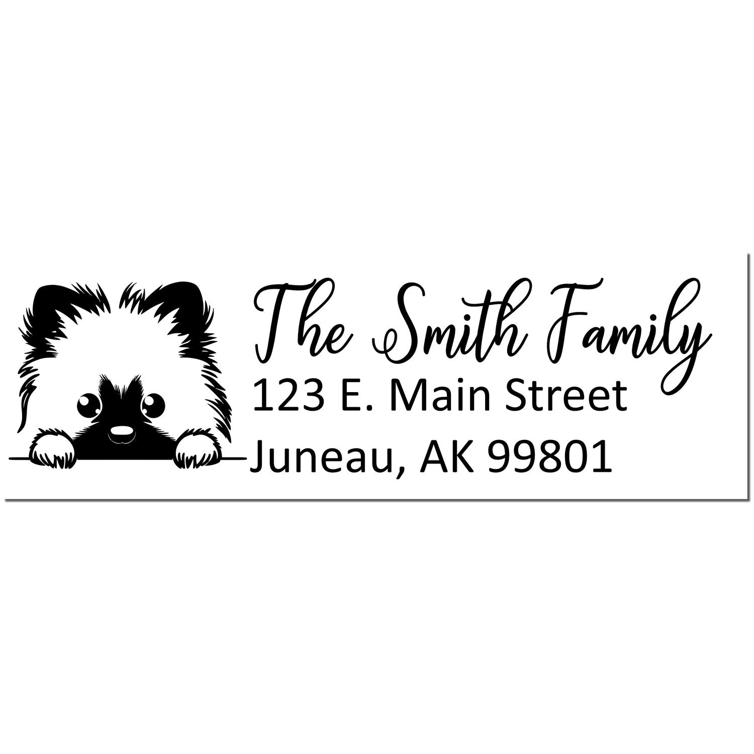 Customized Keeshond Self-Inking Home Address Stamp