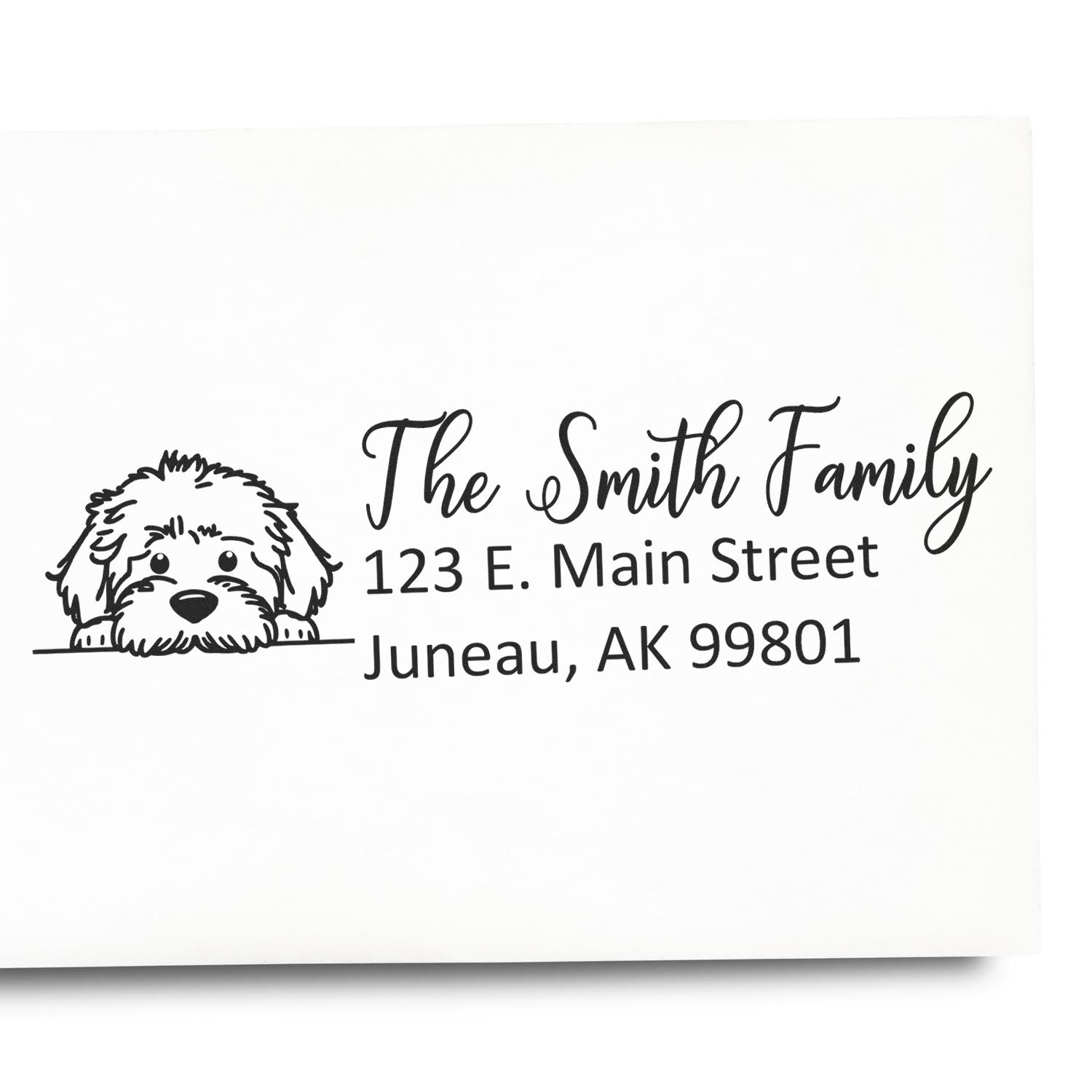 Labradoodle Customized Address Stamp