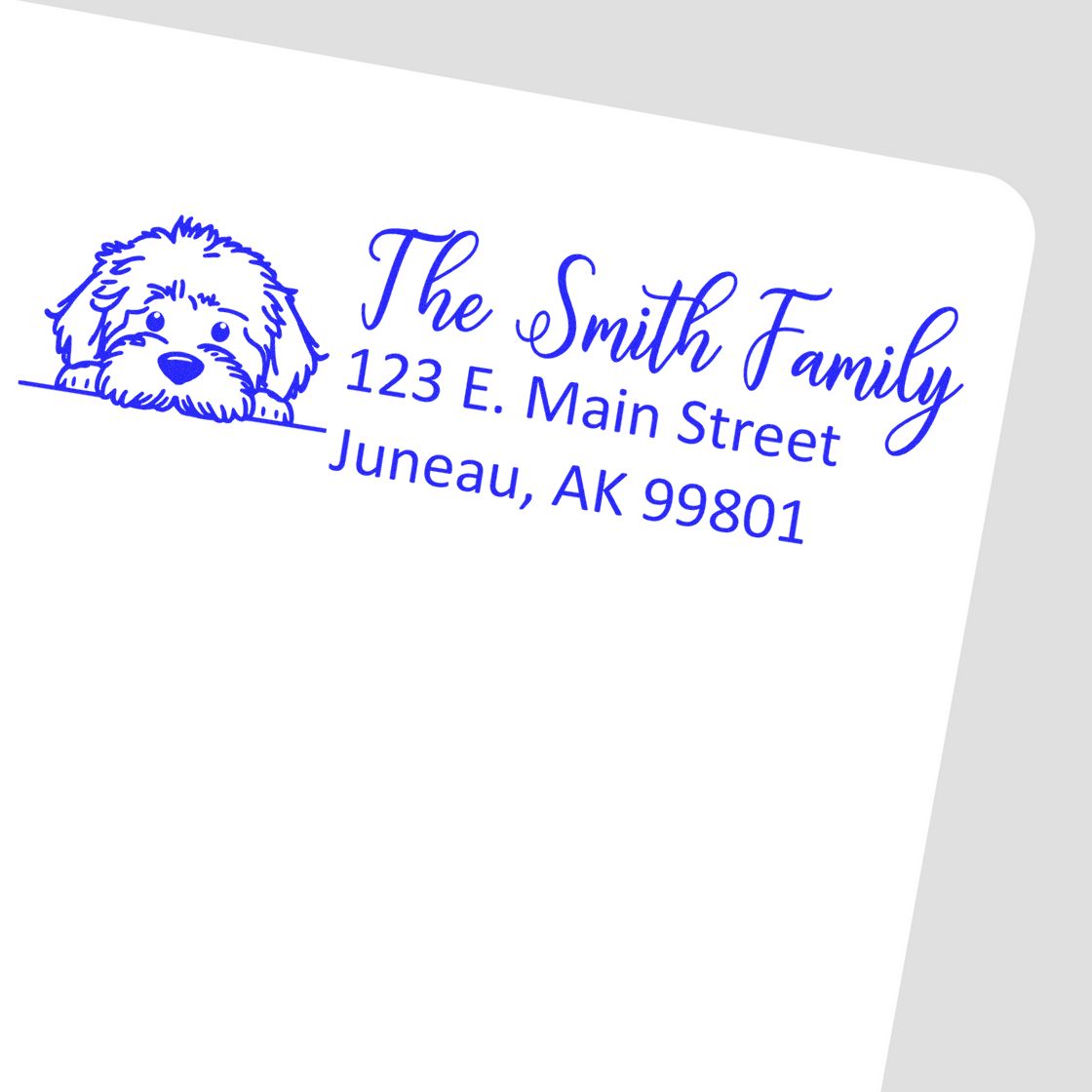 Labradoodle Pre-Inked Home Address Stamp