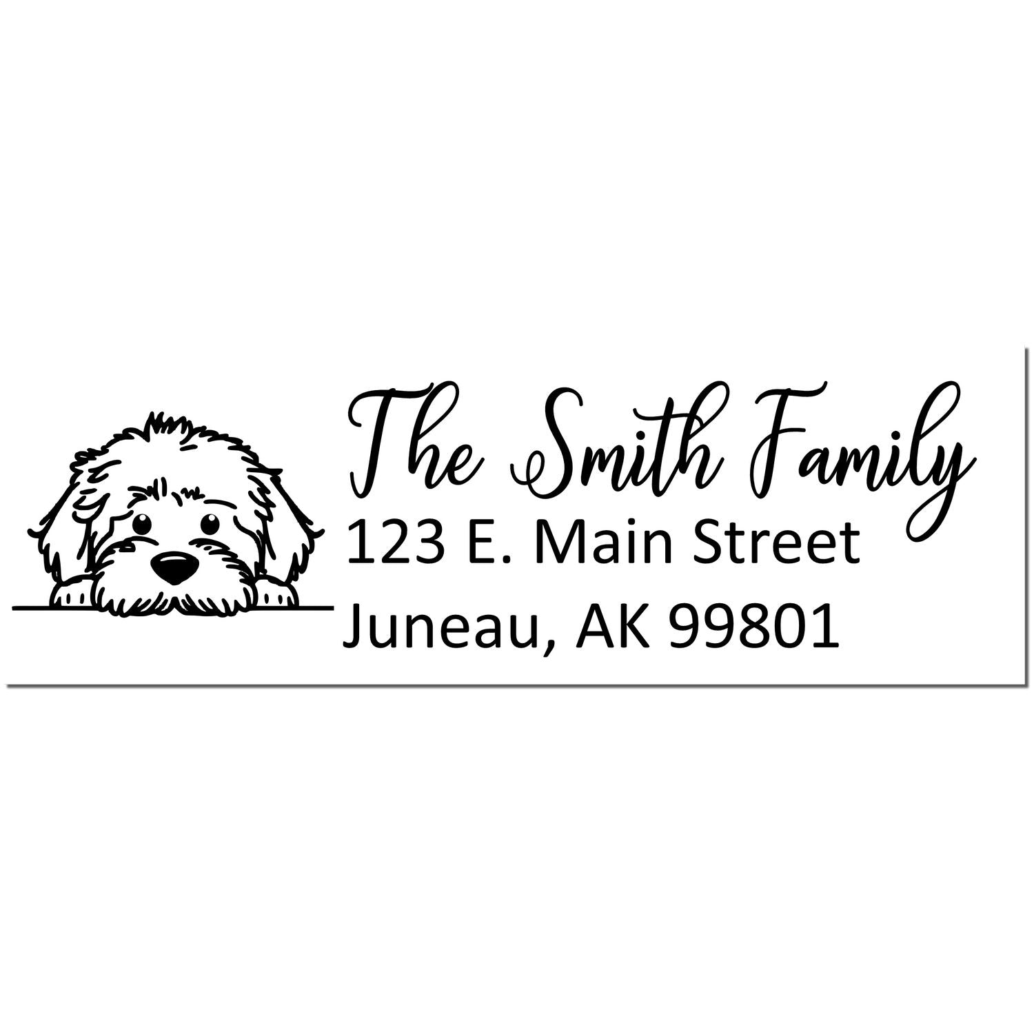 Labradoodle Pre-Inked Home Address Stamp