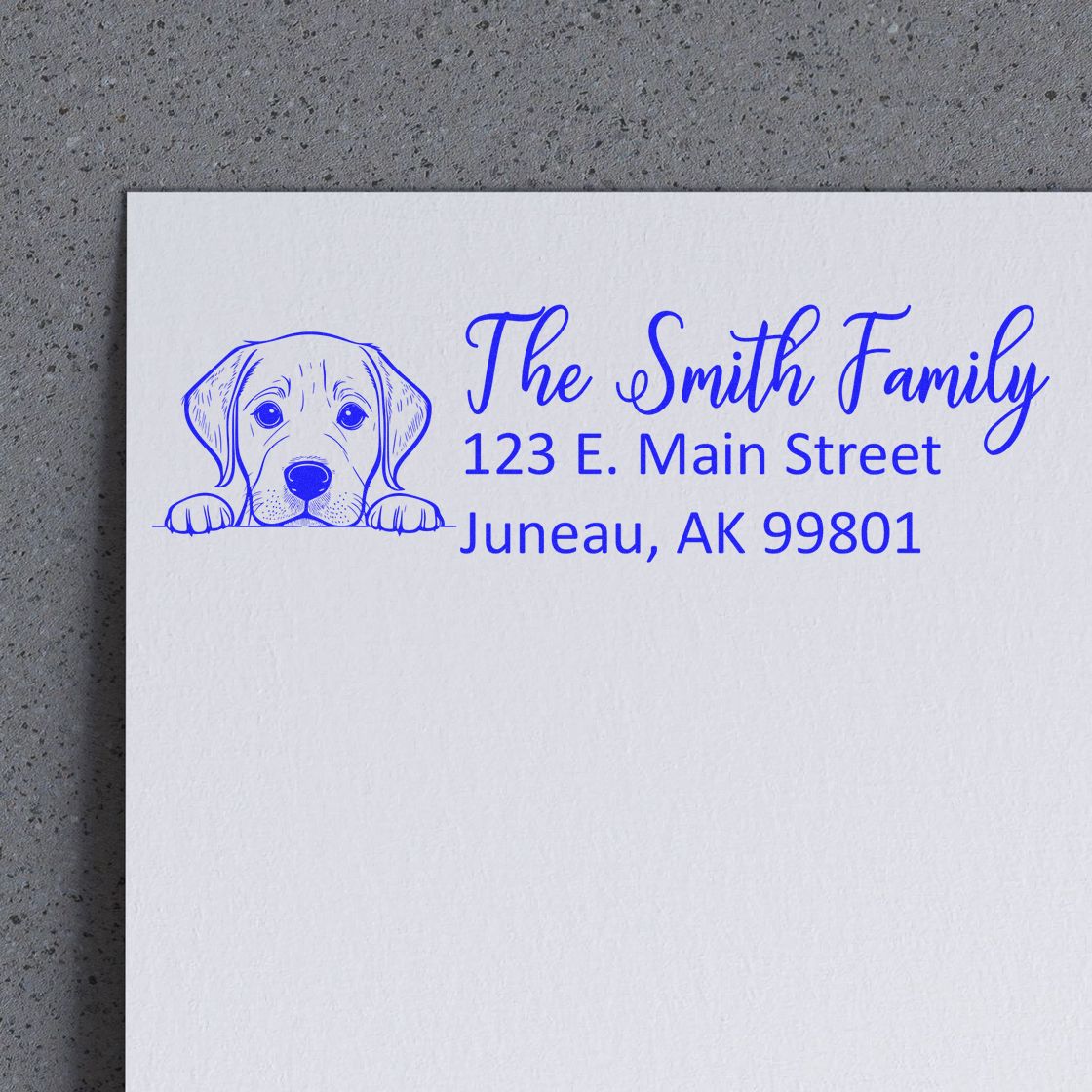 Customized Labrador Retriever Self-Inking Home Address Stamp