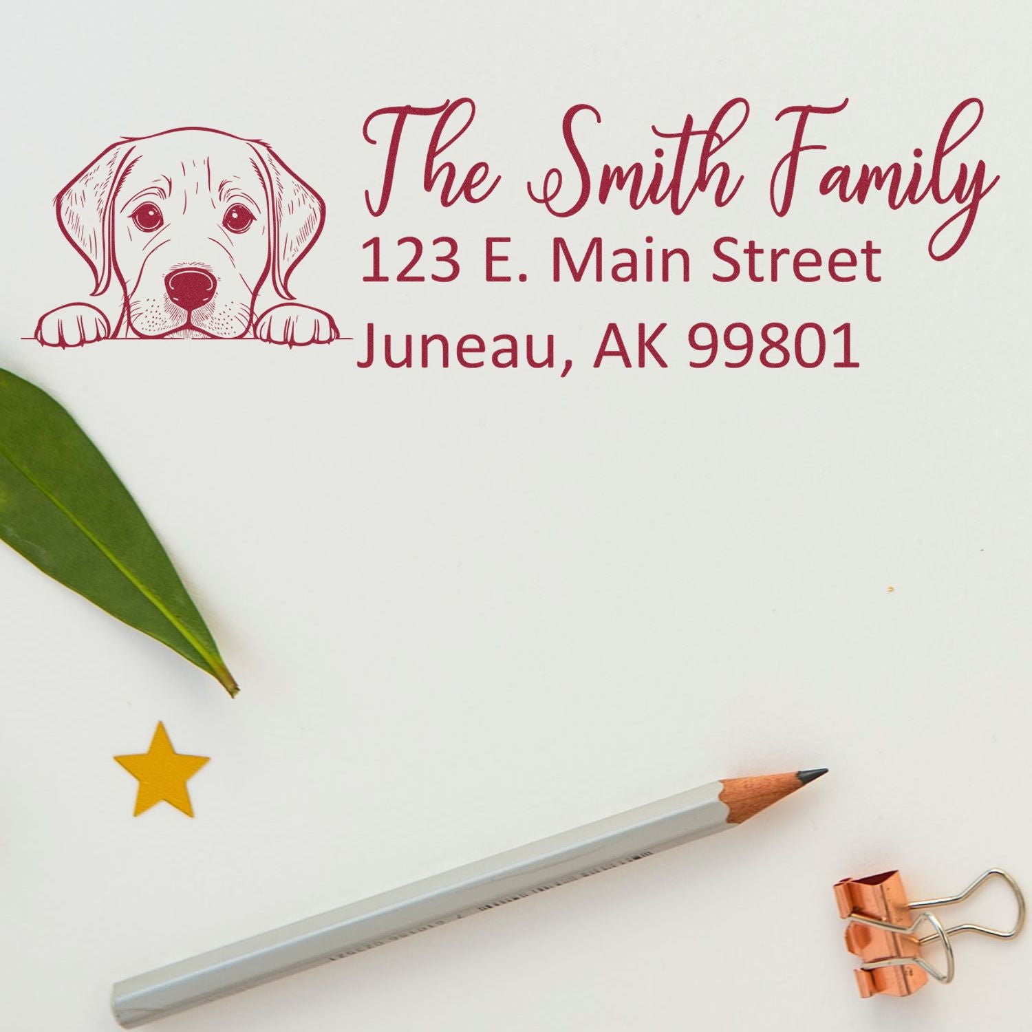 Customized Labrador Retriever Self-Inking Home Address Stamp