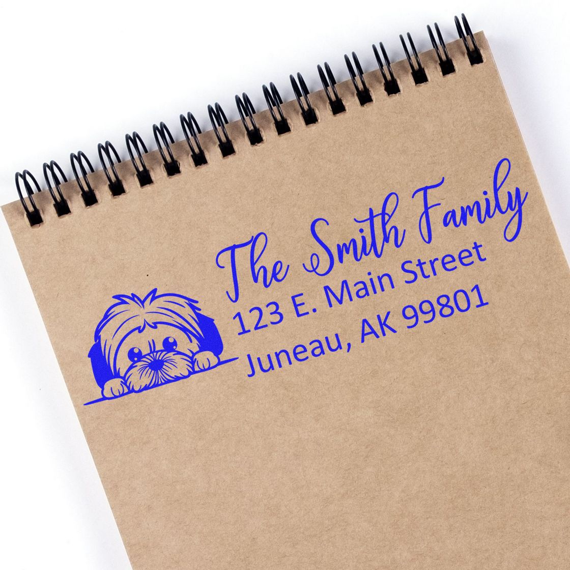 Customized Lhasa Apso Self-Inking Home Address Stamp