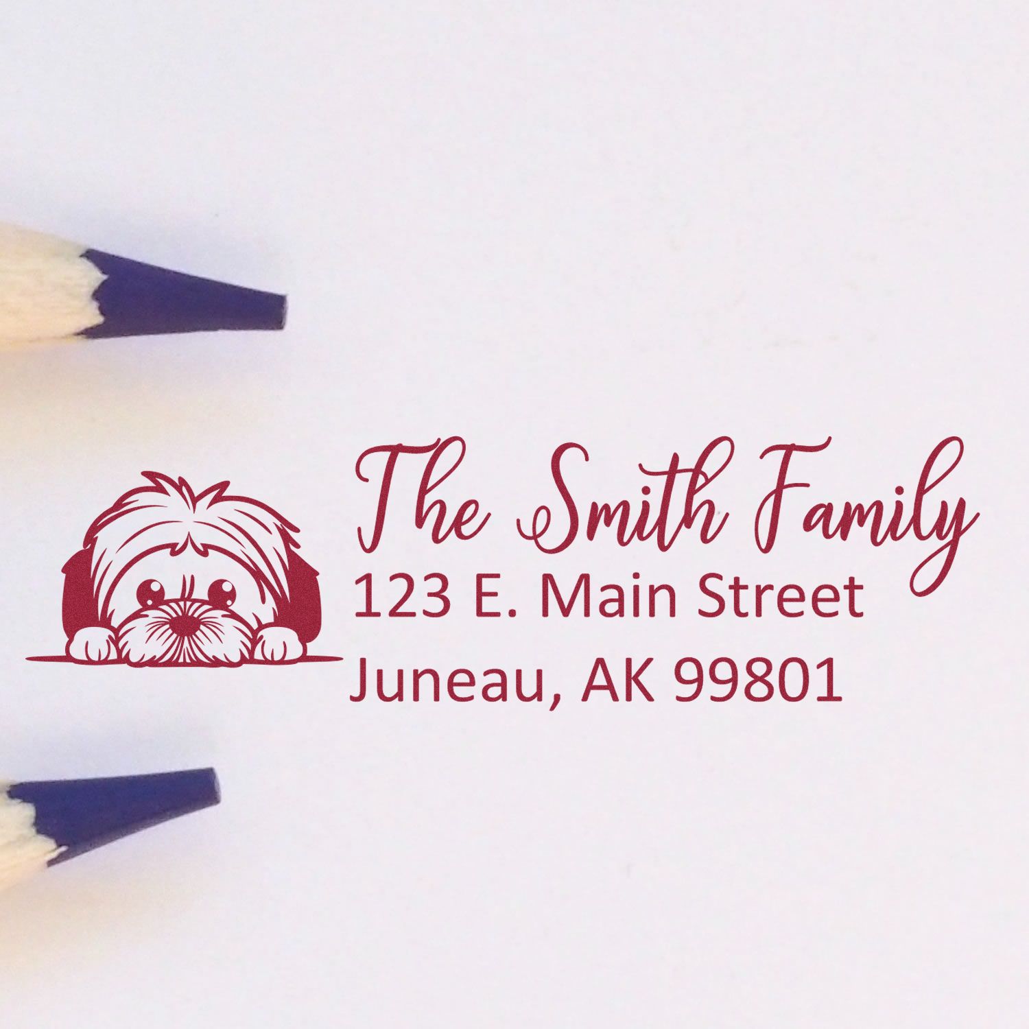 Customized Lhasa Apso Self-Inking Home Address Stamp