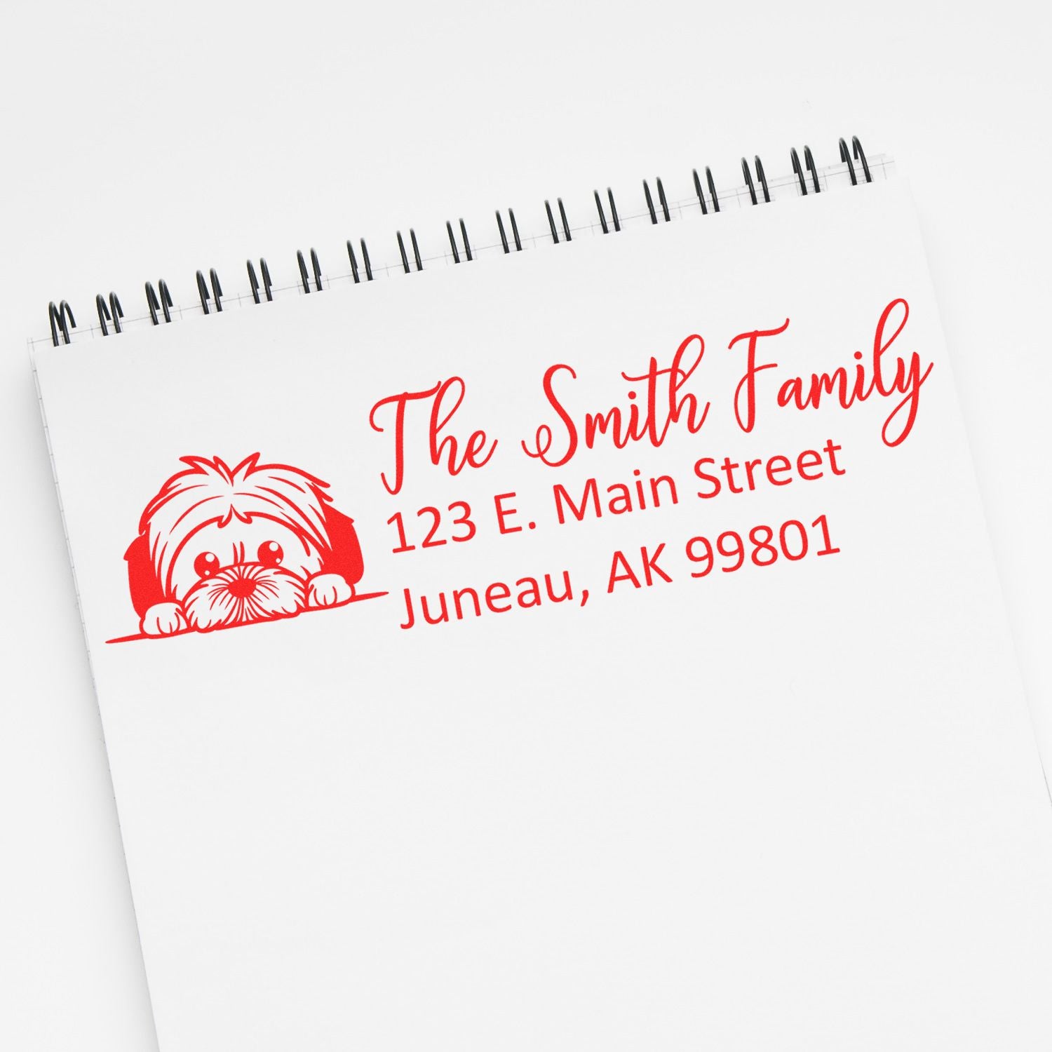 Lhasa Apso Pre-Inked Home Address Stamp