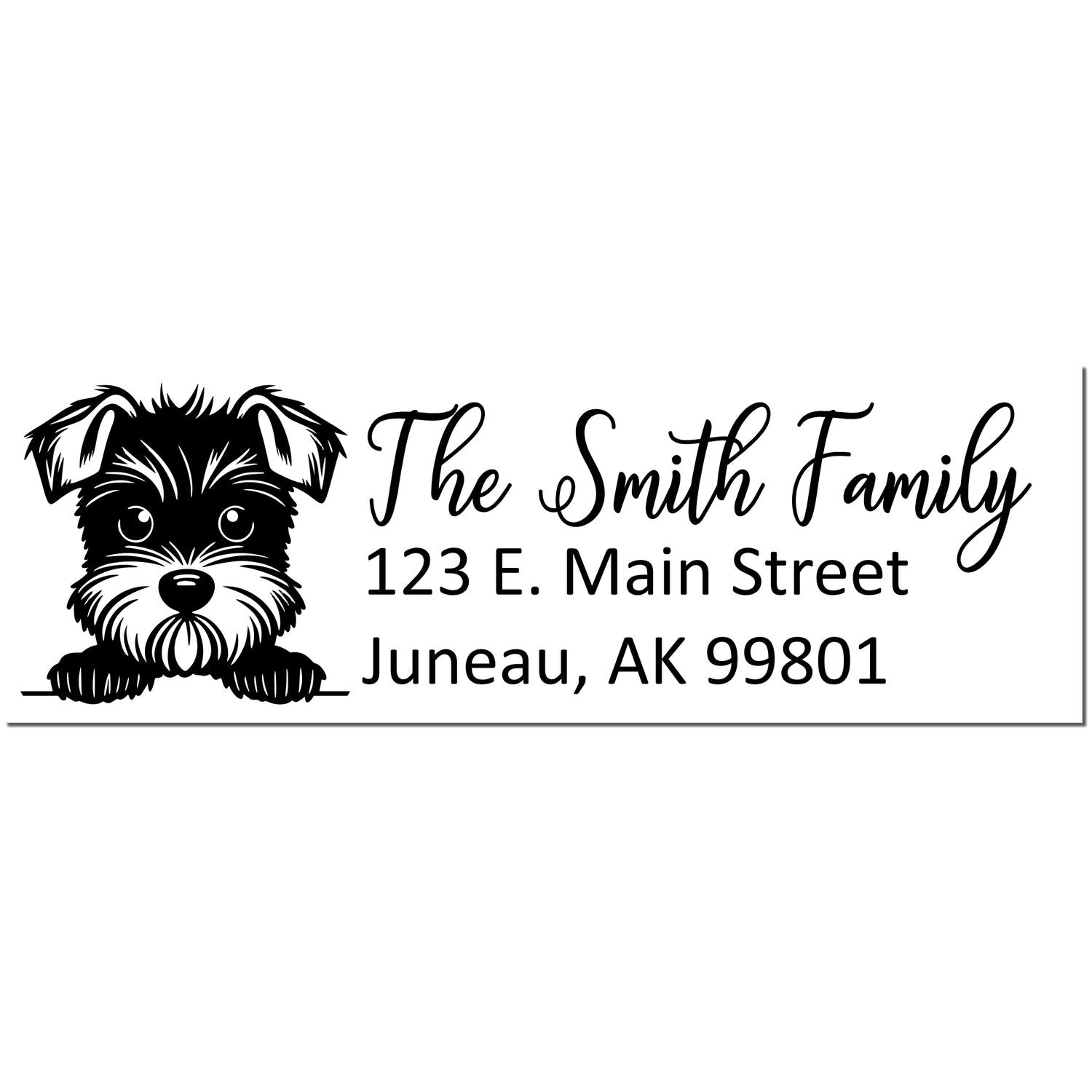 Miniature Schnauzer Pre-Inked Home Address Stamp