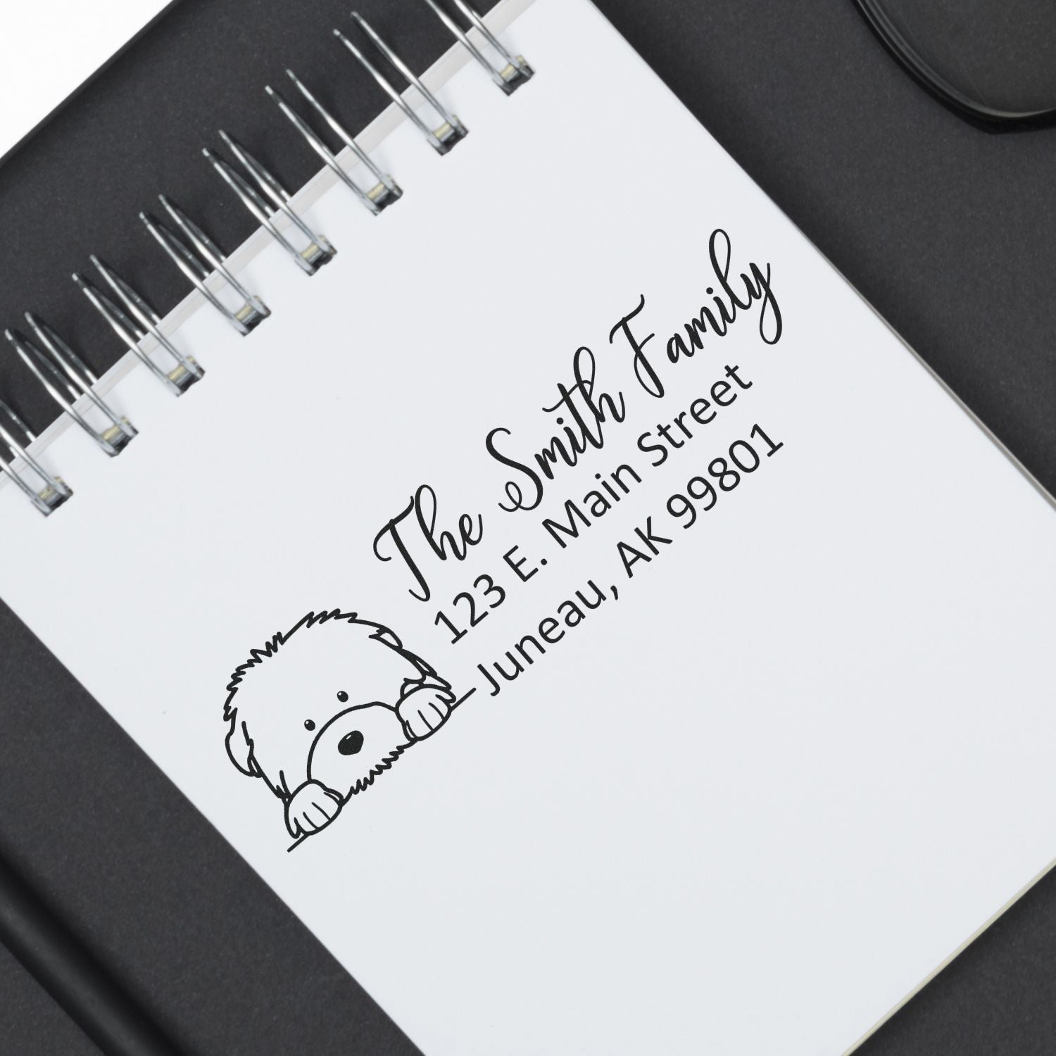 Slim Old English Sheepdog Dog Mail Address Stamp