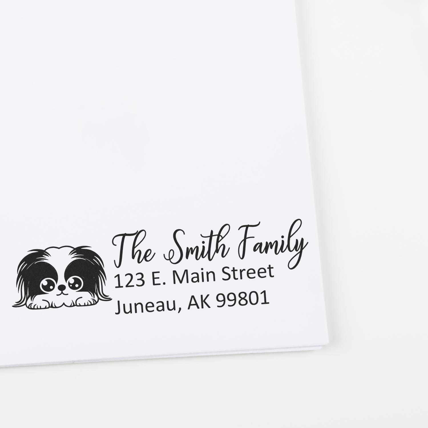 Pekingese Customized Address Stamp