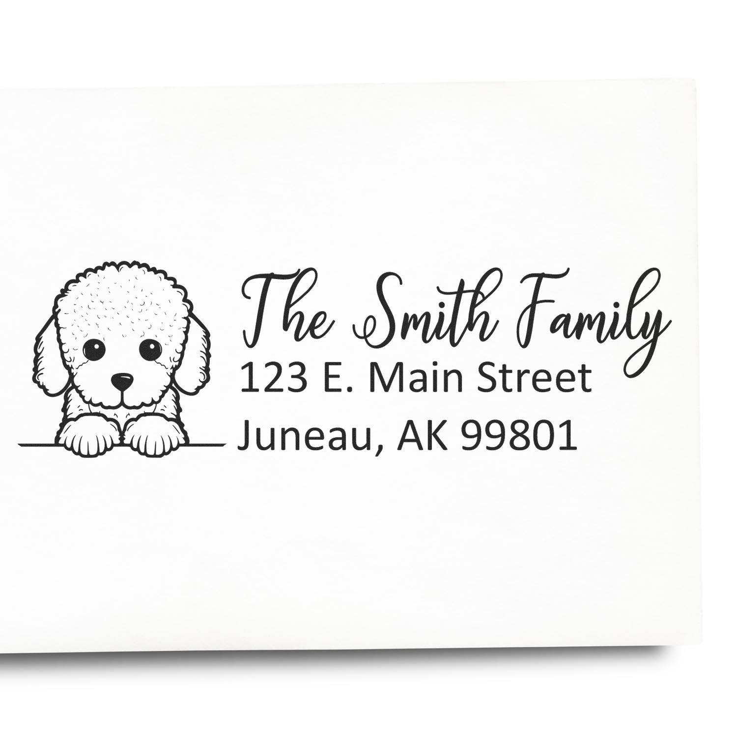 Poodle Customized Address Stamp