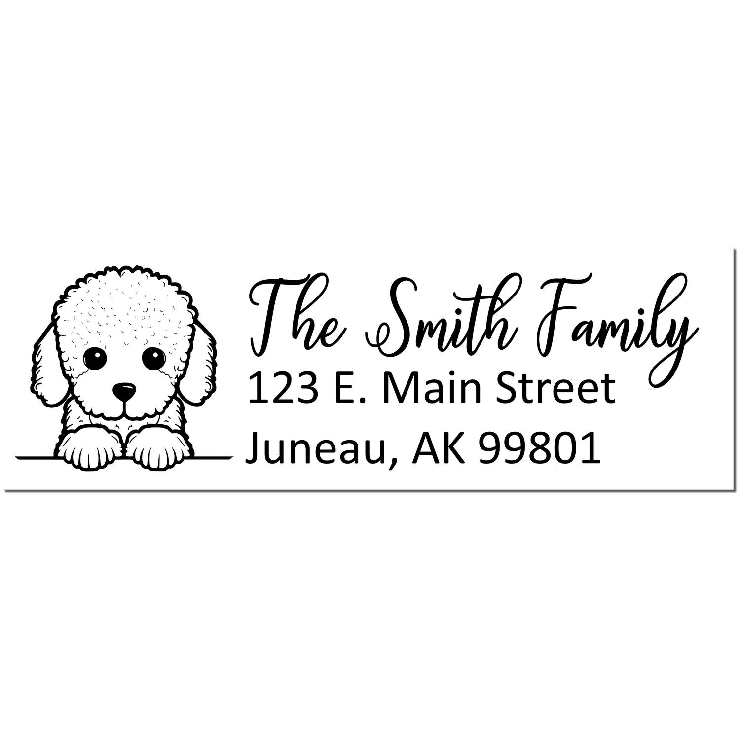 Customized Poodle Self-Inking Home Address Stamp