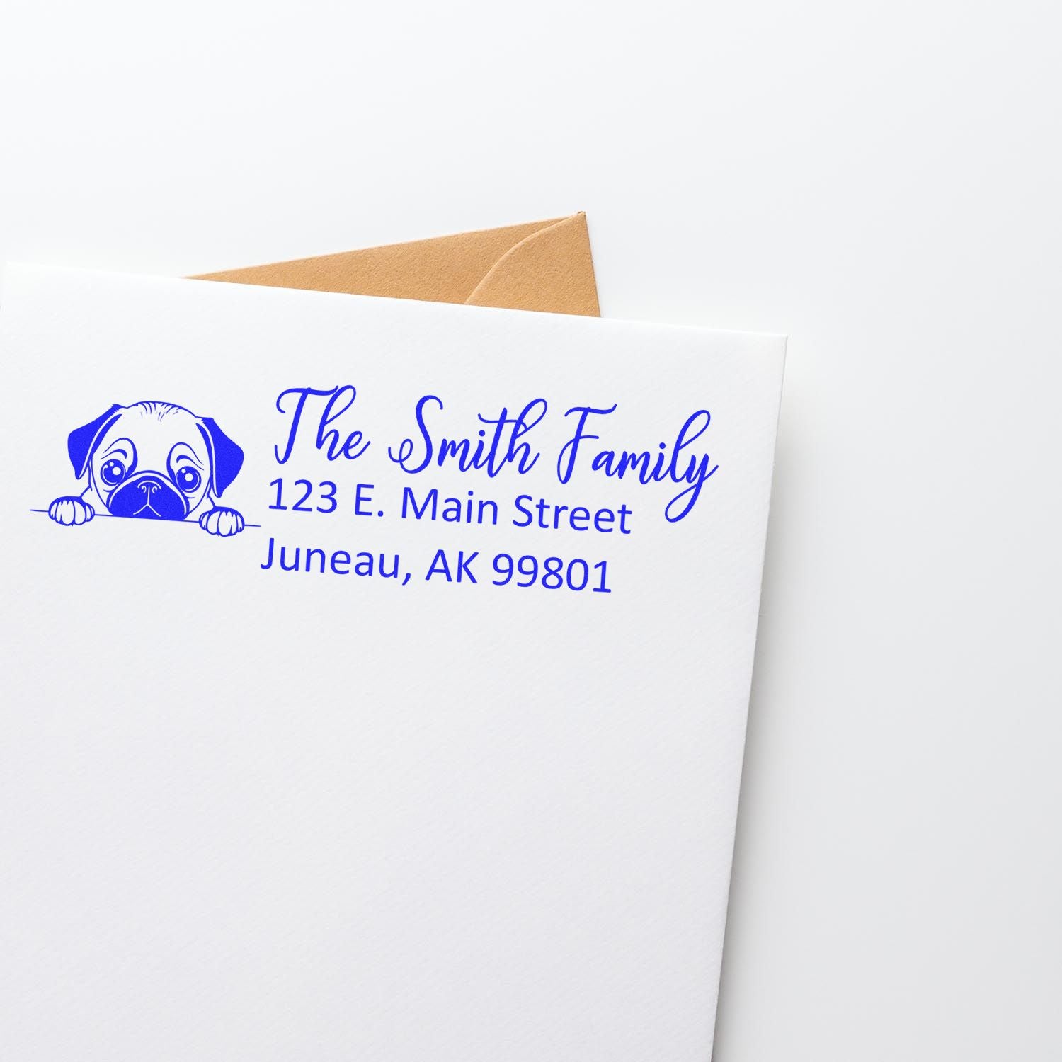 Customized Pug Self-Inking Home Address Stamp