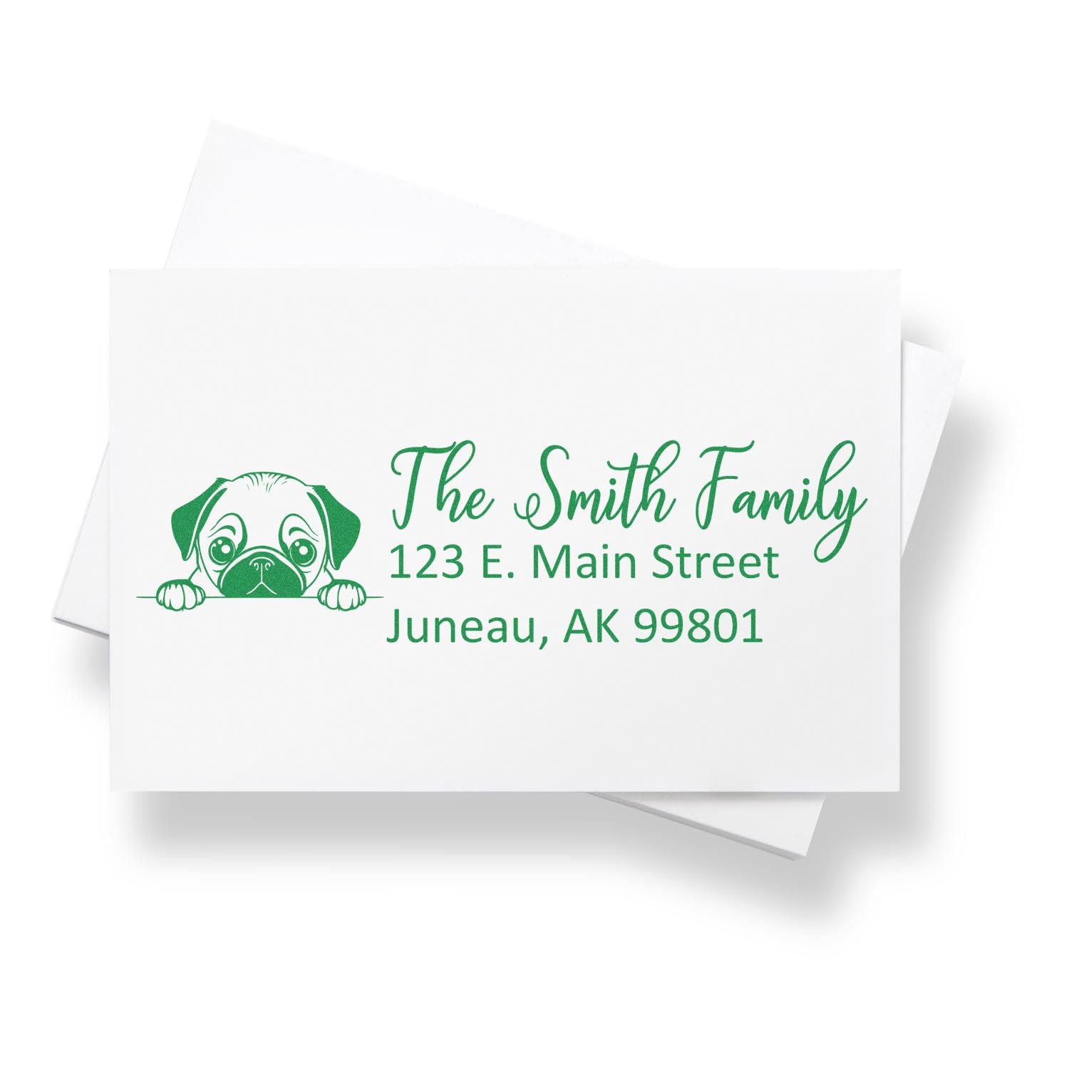 Customized Pug Self-Inking Home Address Stamp