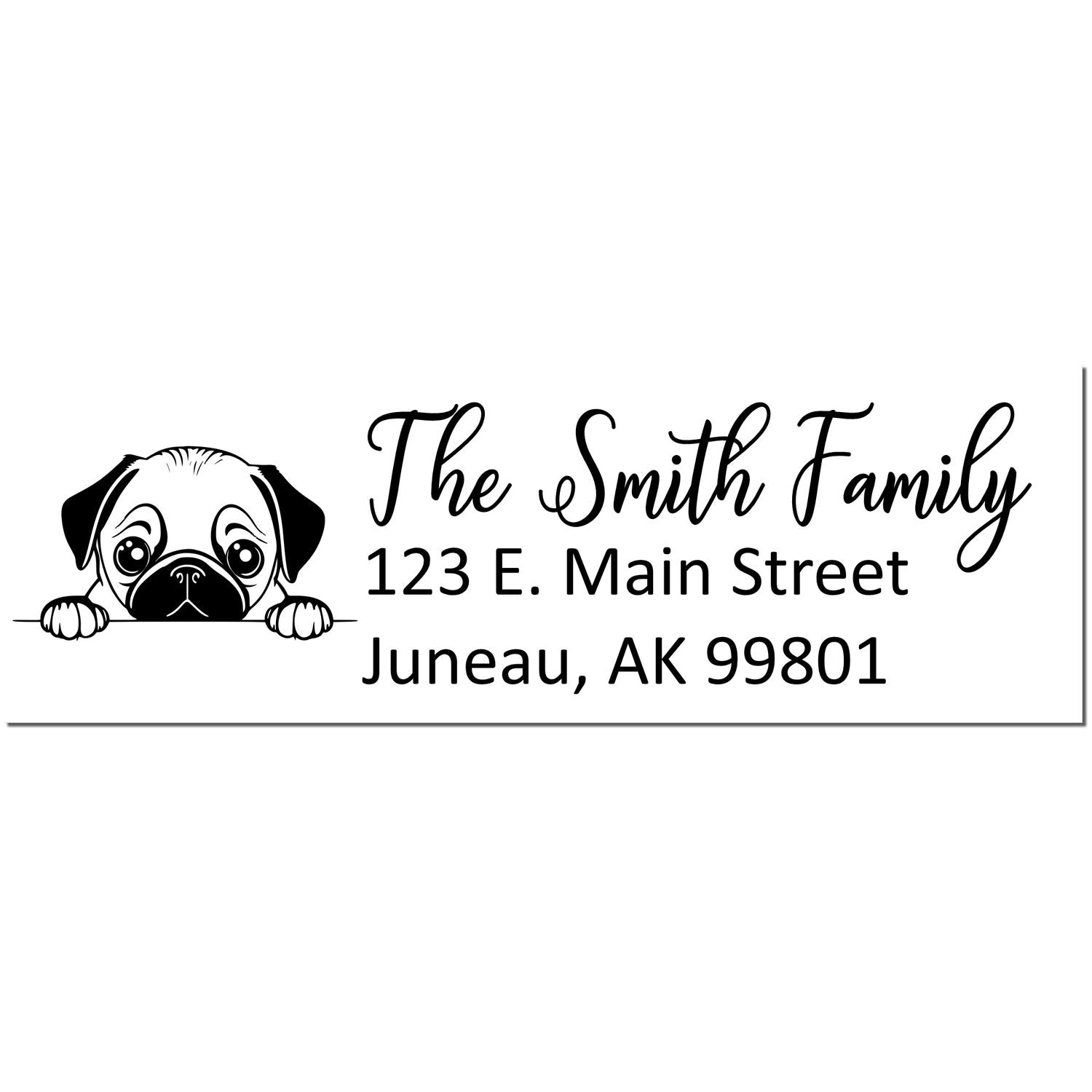 Pug Customized Address Stamp