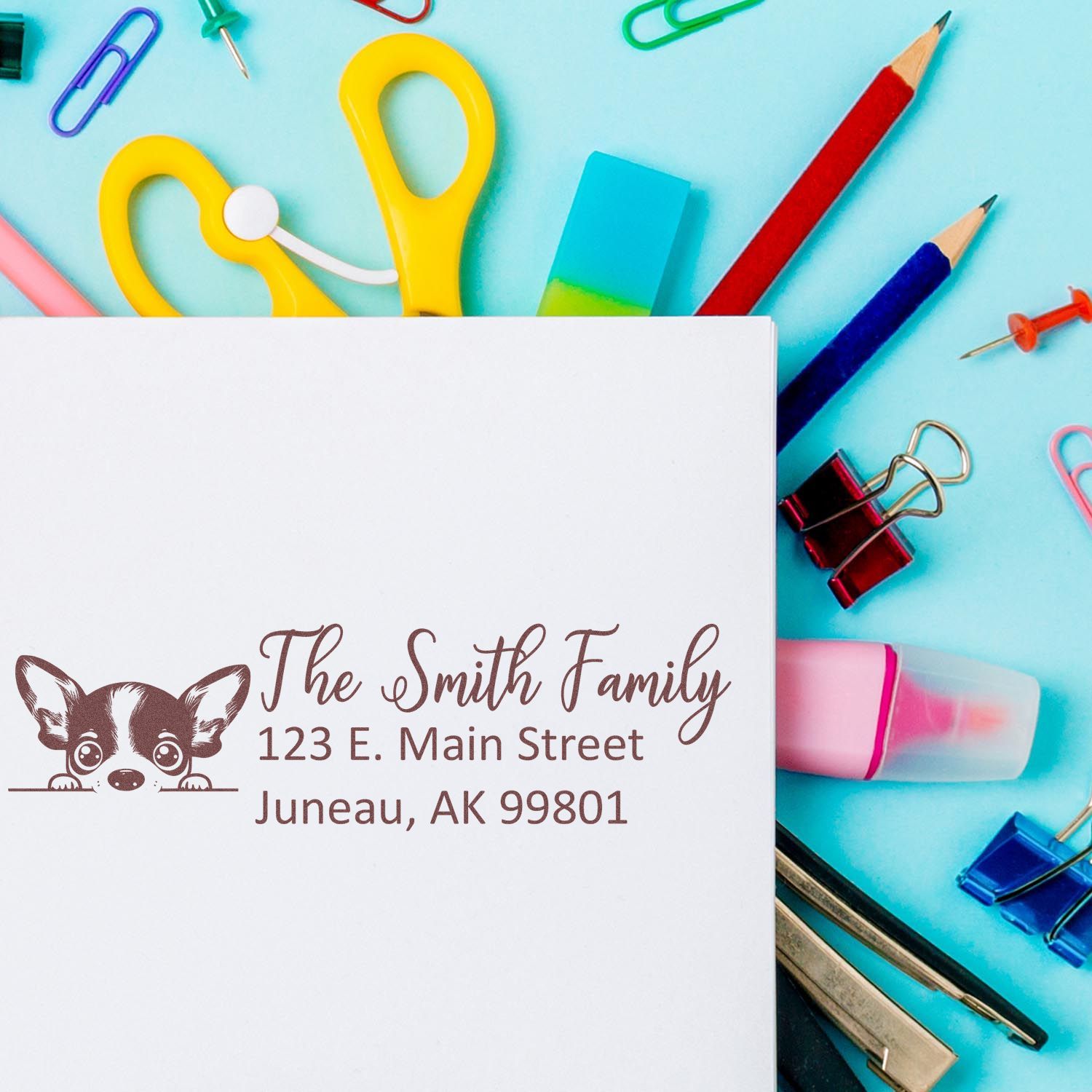 Rat Terrier Customized Address Stamp