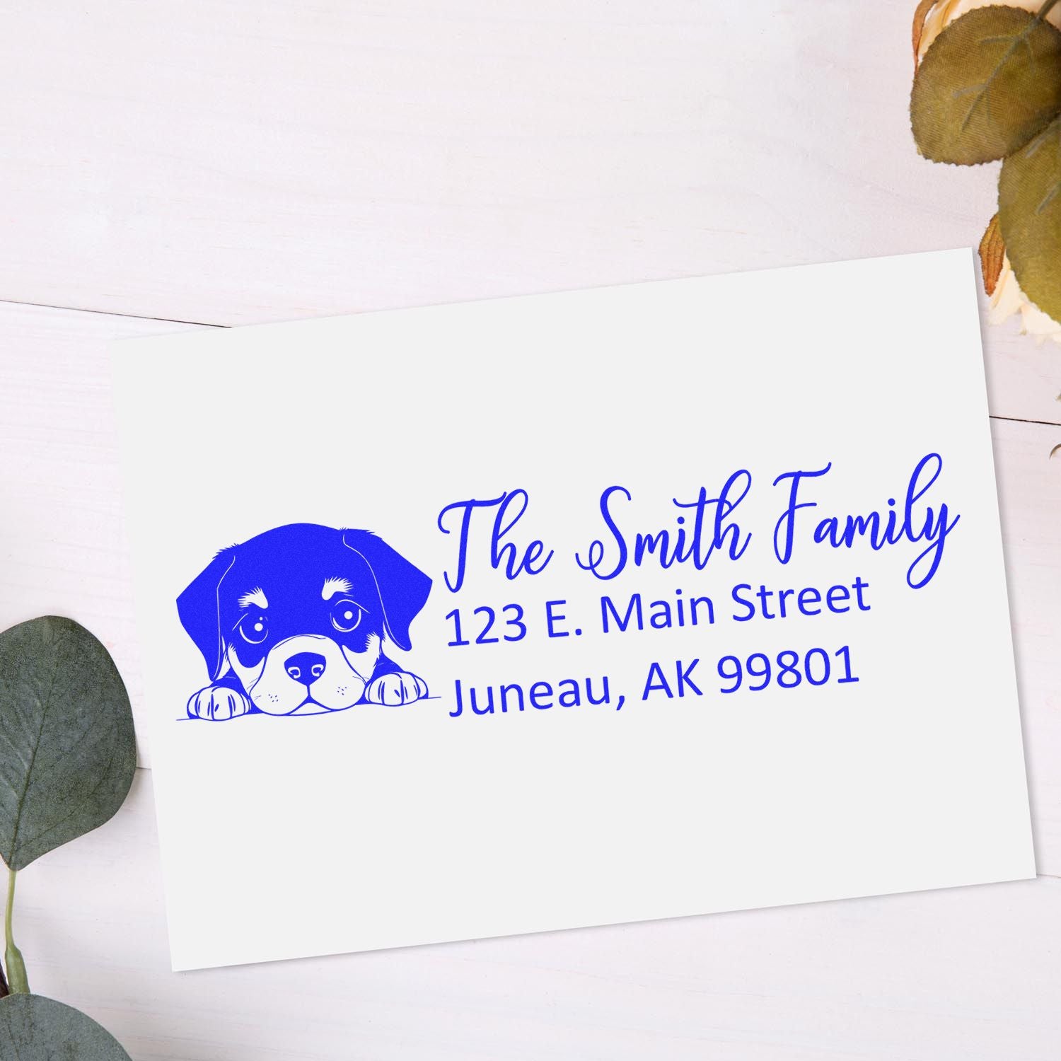 Rottweiler Customized Address Stamp