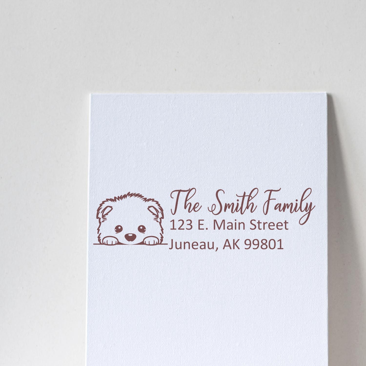 Samoyed Pre-Inked Home Address Stamp