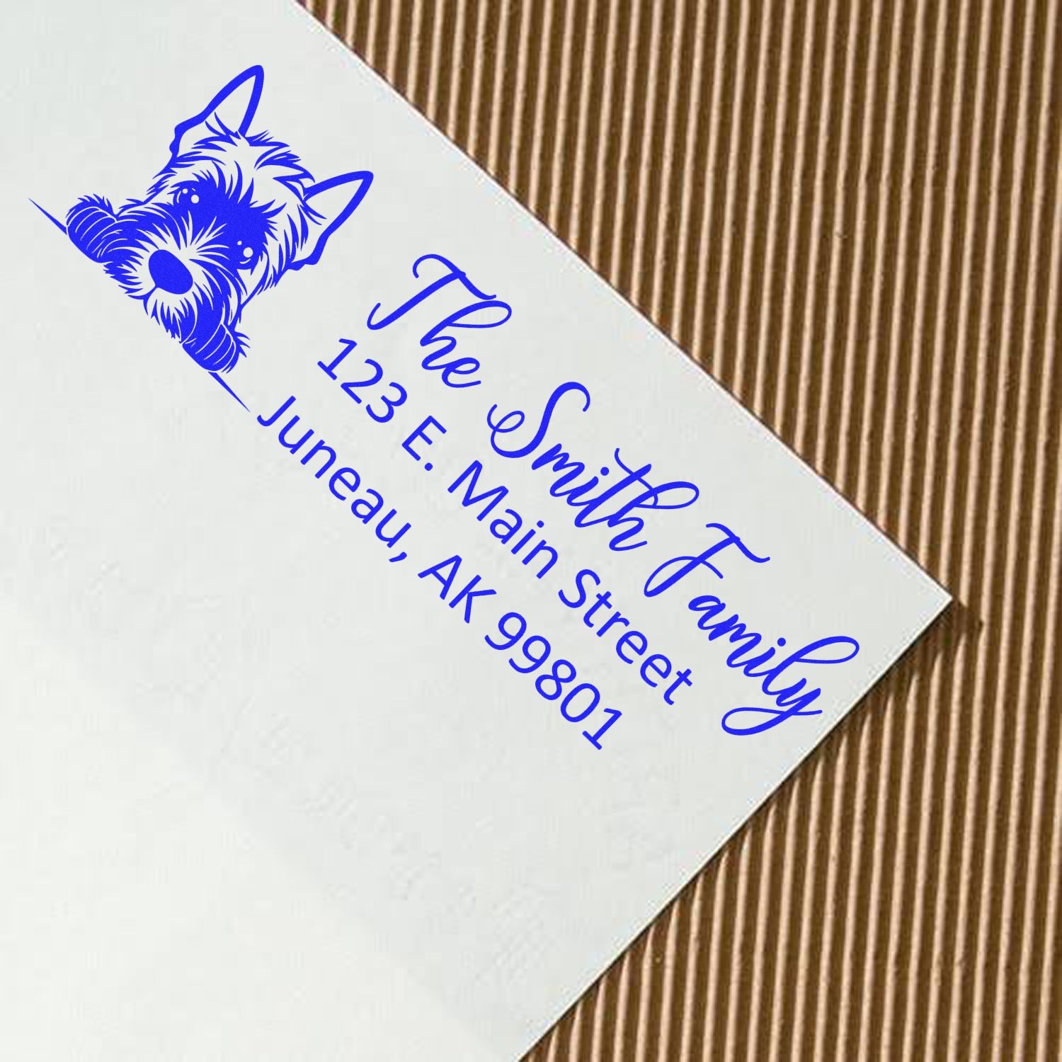 Customized Scottish Terrier Self-Inking Home Address Stamp