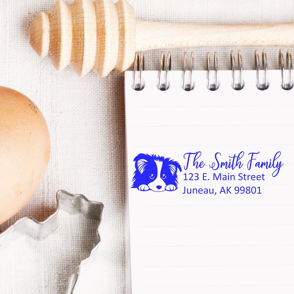 Slim Shetland Sheepdog Dog Mail Address Stamp