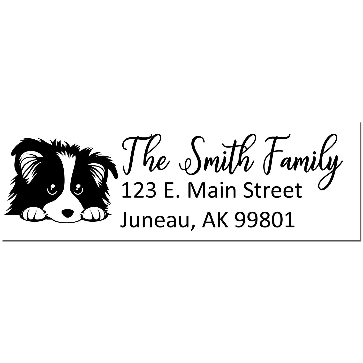 Customized Shetland Sheepdog Self-Inking Home Address Stamp