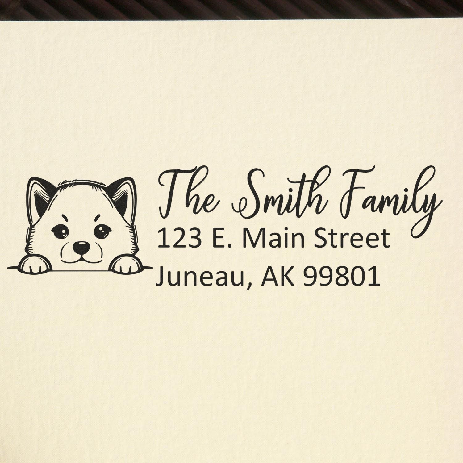 Customized Shiba Inu Self-Inking Home Address Stamp