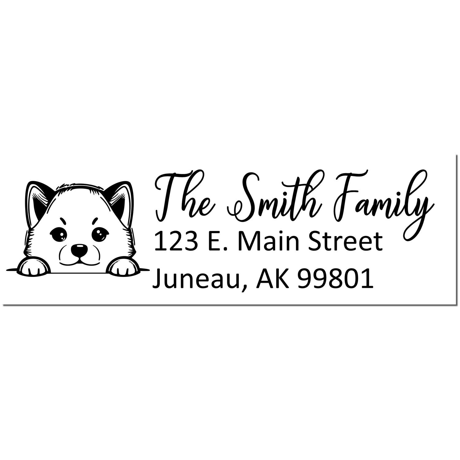 Customized Shiba Inu Self-Inking Home Address Stamp