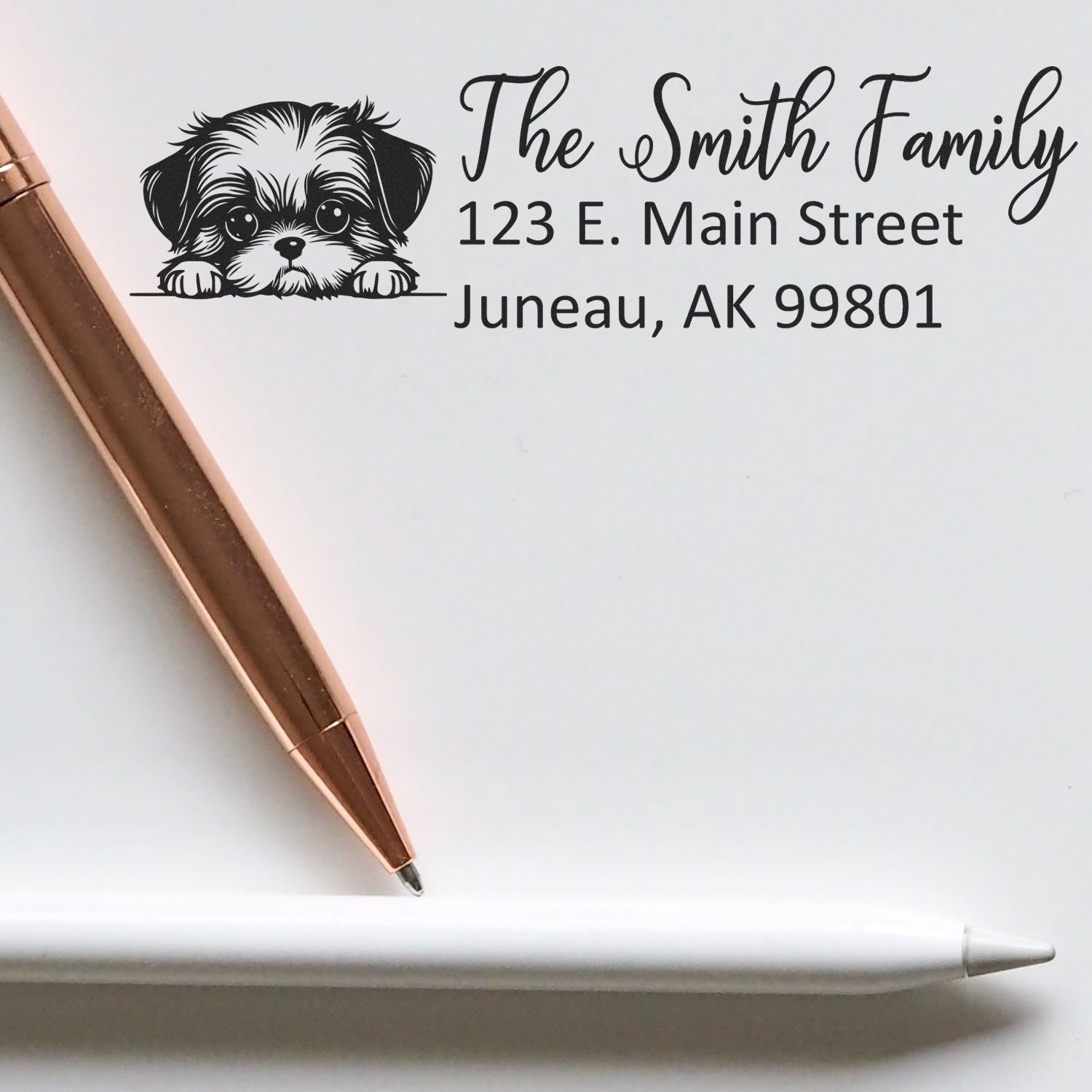 Customized Shih Tzu Self-Inking Home Address Stamp