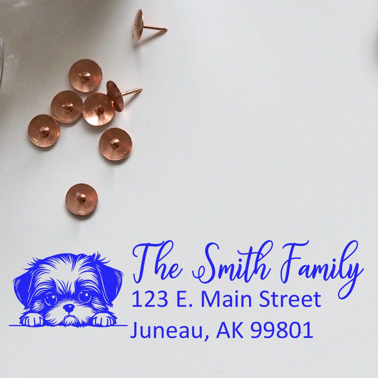 Shih Tzu Pre-Inked Home Address Stamp