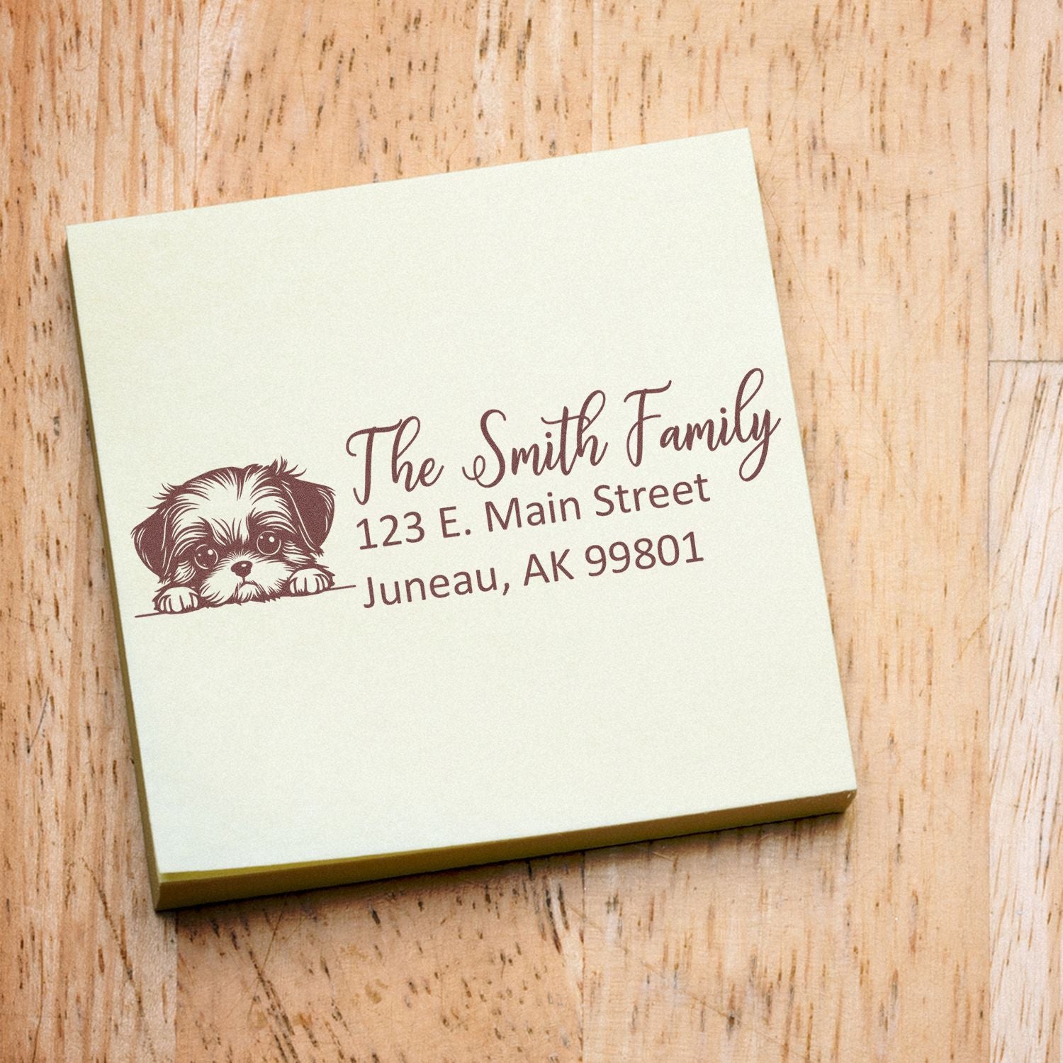 Customized Shih Tzu Self-Inking Home Address Stamp