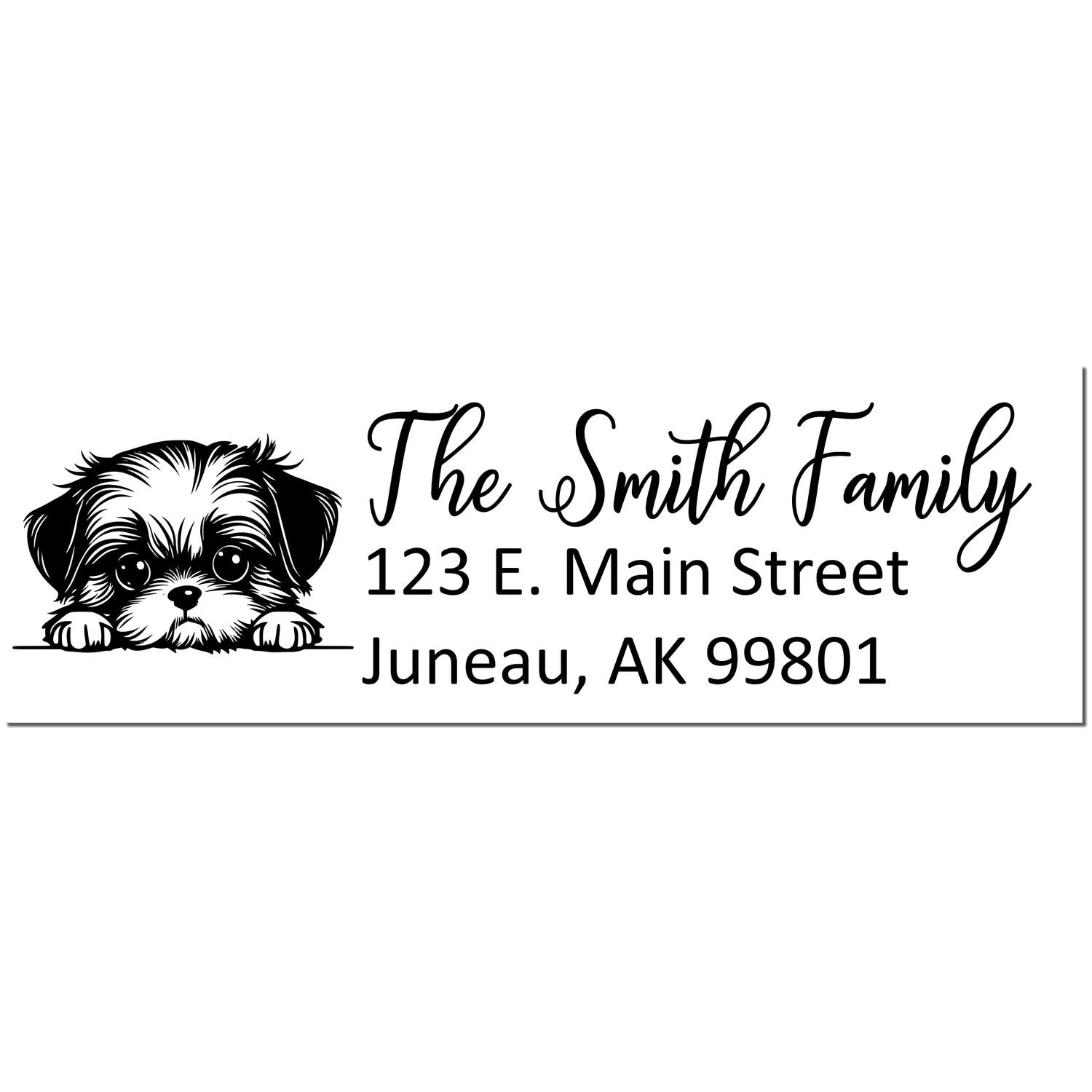 Shih Tzu Customized Address Stamp