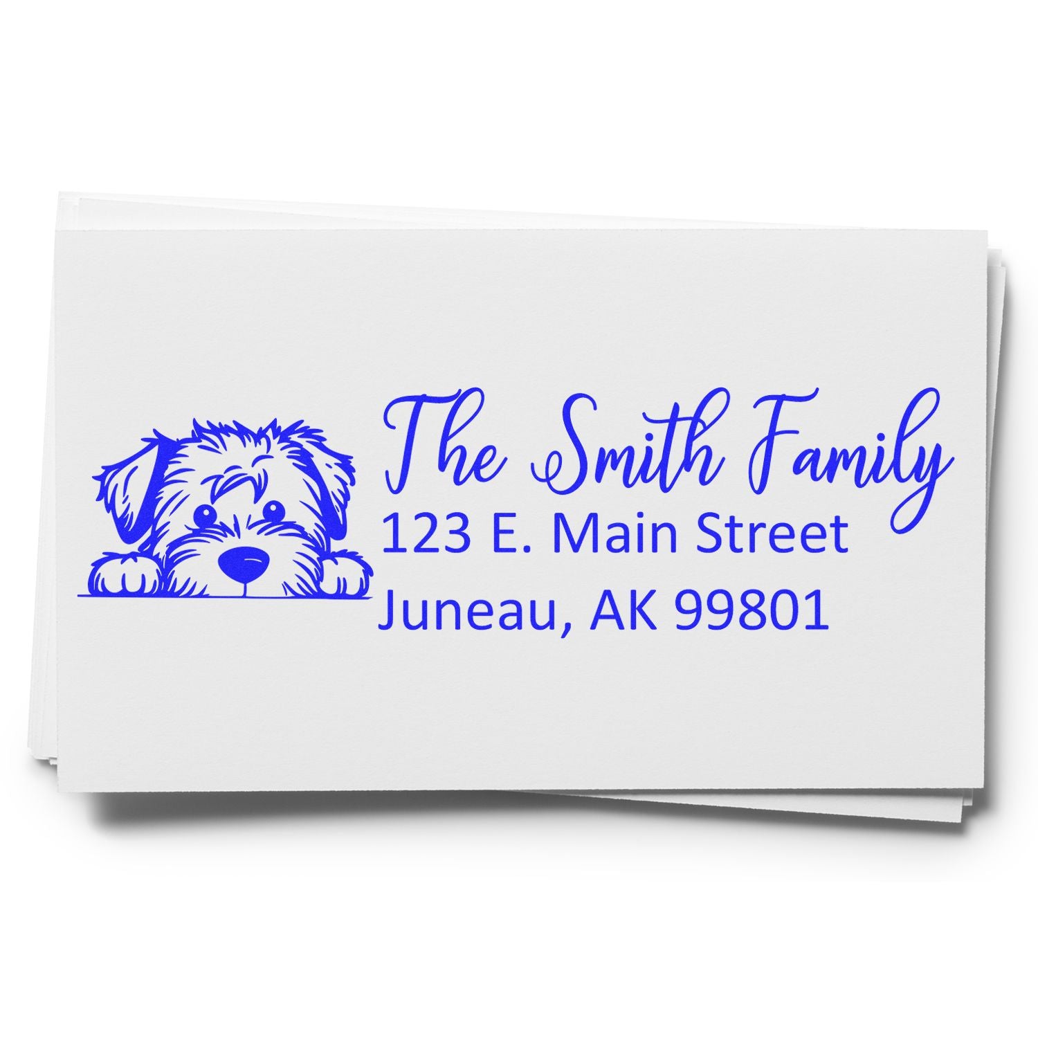 Soft Coated Wheaten Terrier Customized Address Stamp