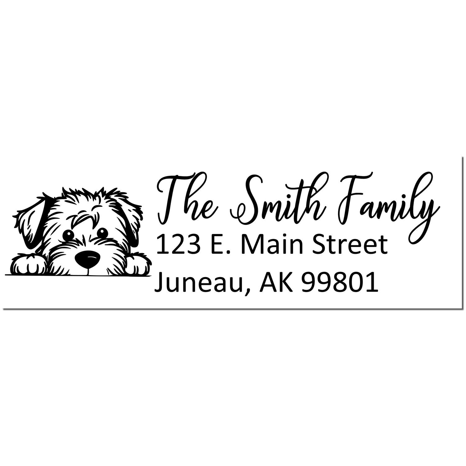 Customized Soft Coated Wheaten Terrier Self-Inking Home Address Stamp