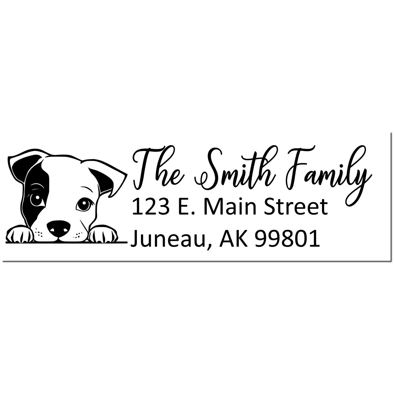 Customized Staffordshire Bull Terrier Self-Inking Home Address Stamp