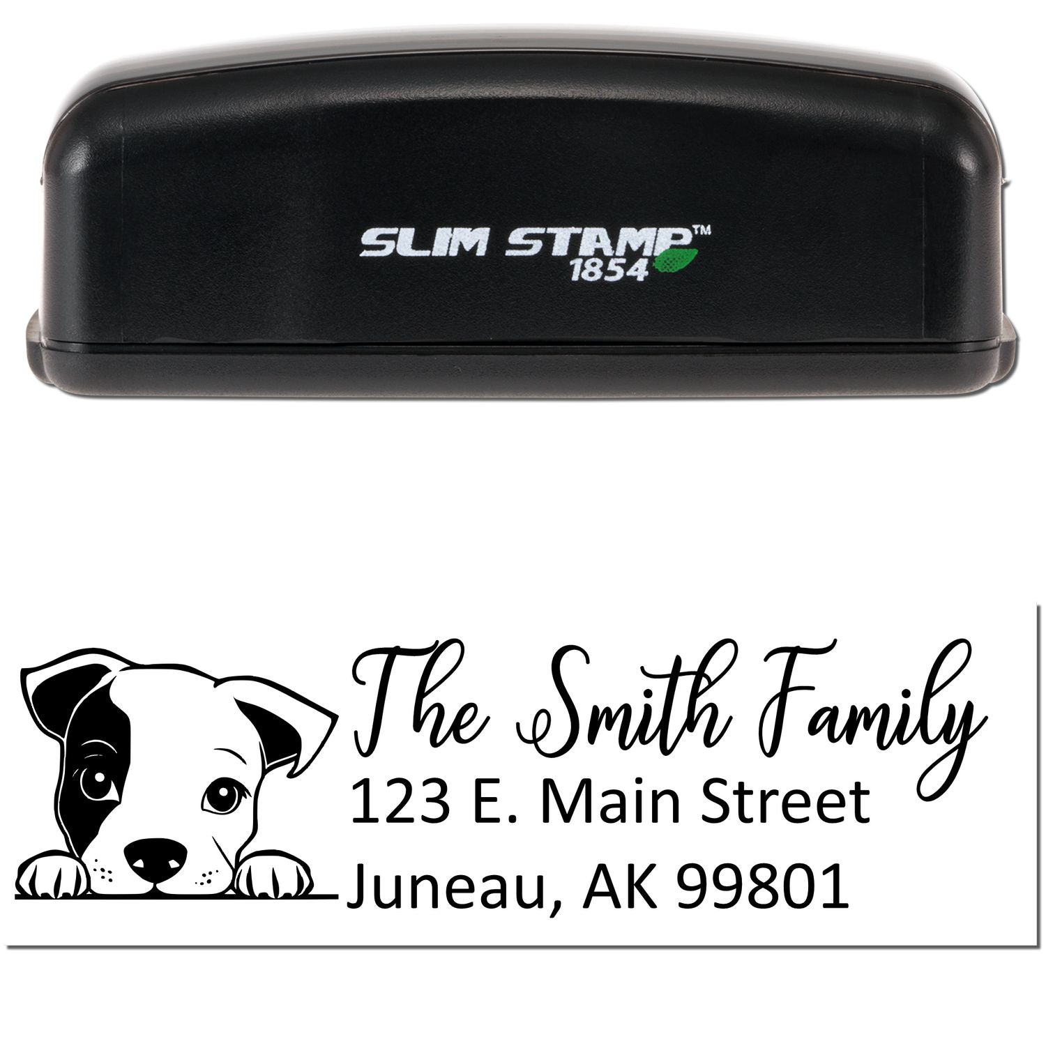 Slim Staffordshire Bull Terrier Dog Mail Address Stamp