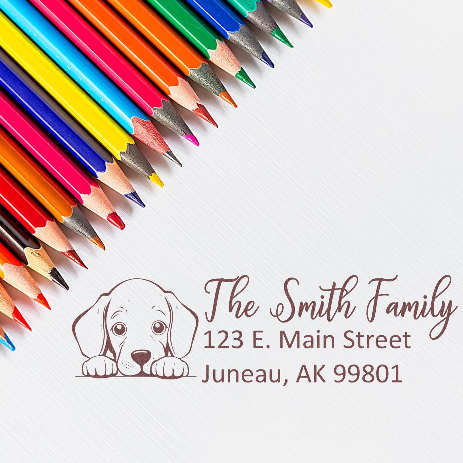 Customized Weimaraner Self-Inking Home Address Stamp