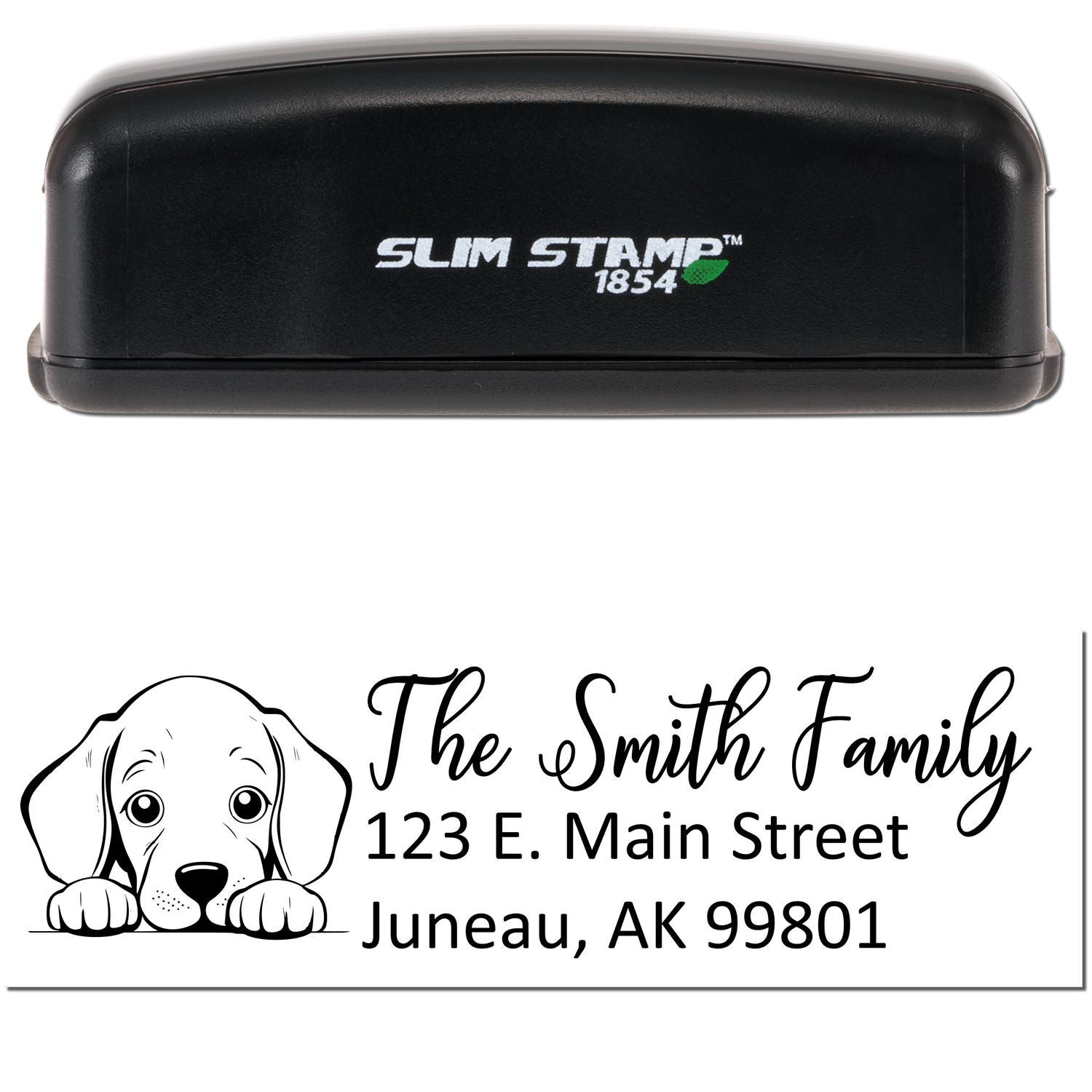 Slim Weimaraner Dog Mail Address Stamp