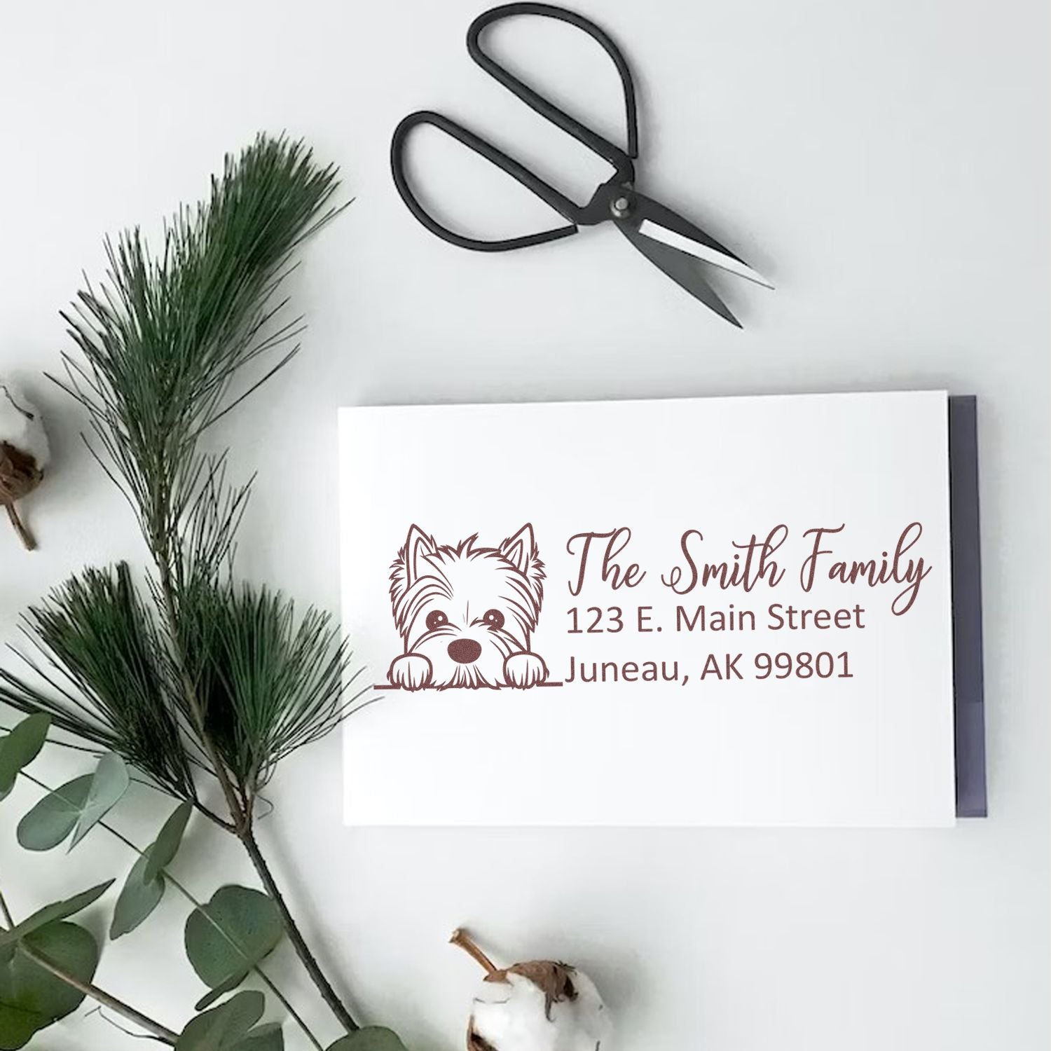 West Highland White Terrier Customized Address Stamp