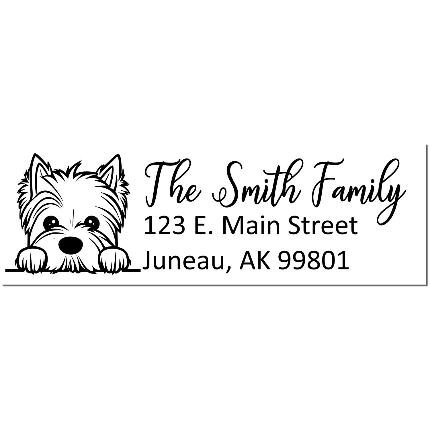 West Highland White Terrier Customized Address Stamp