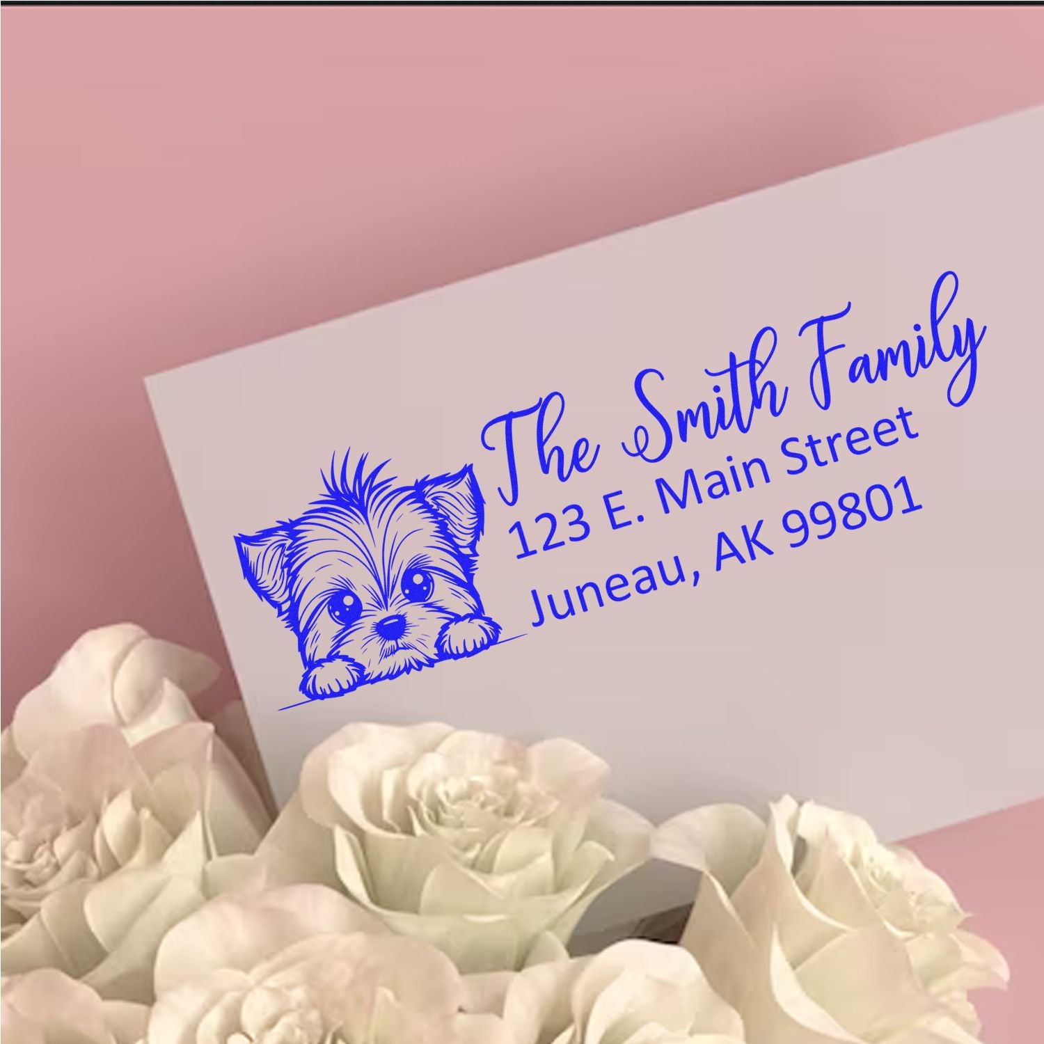 Yorkshire Terrier Customized Address Stamp