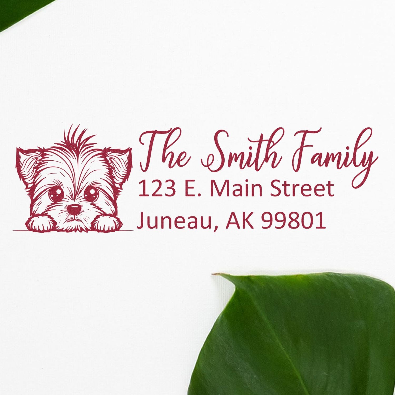 Customized Yorkshire Terrier Self-Inking Home Address Stamp